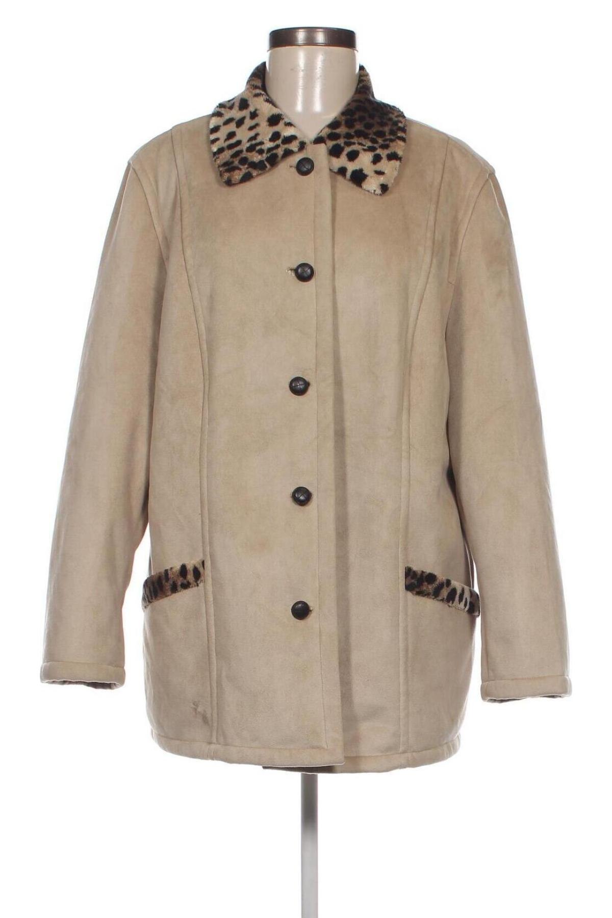 Дамско палто, Размер XL, Цвят Бежов, Цена 16,64 лв.