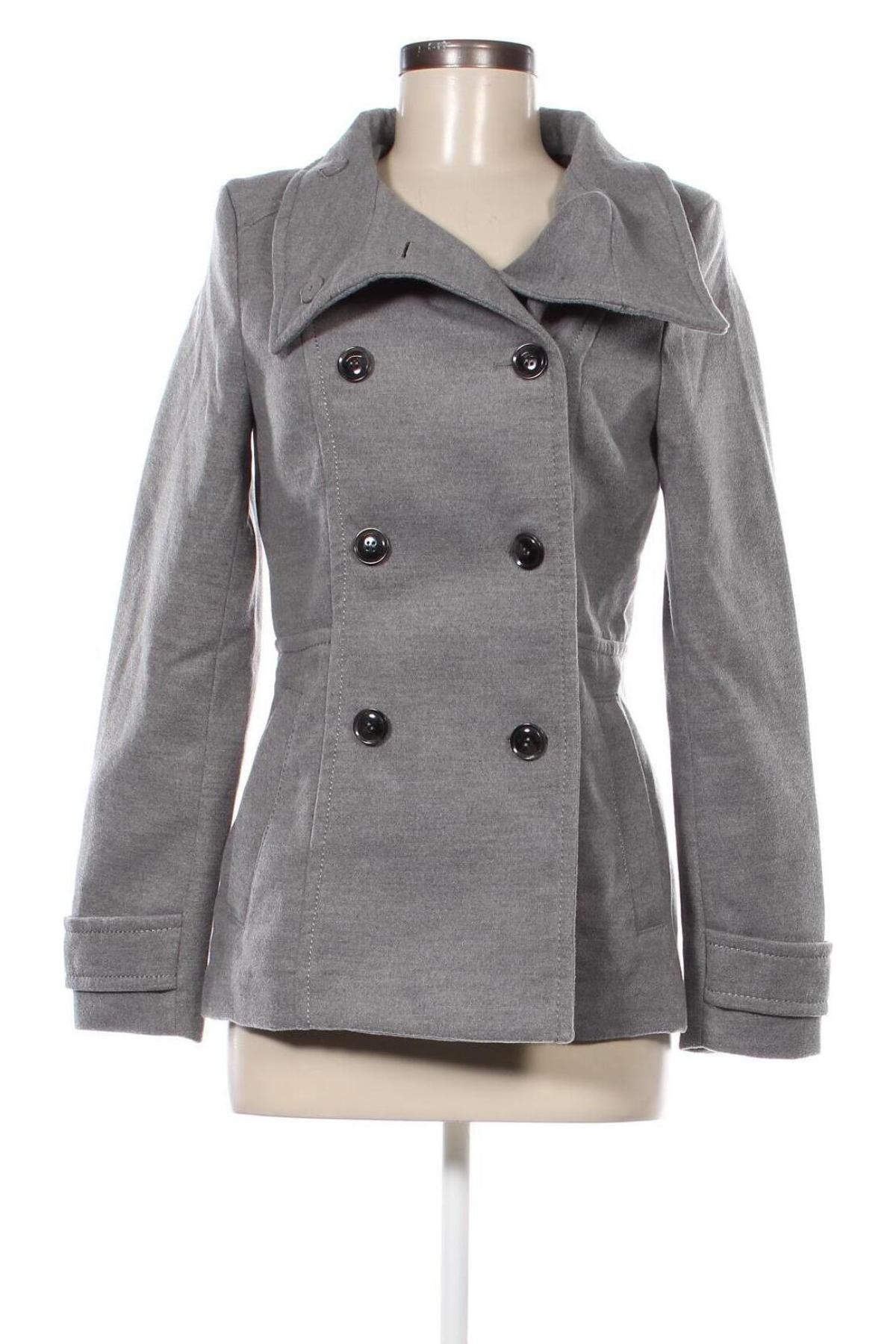 Дамско палто H&M, Размер S, Цвят Сив, Цена 63,13 лв.