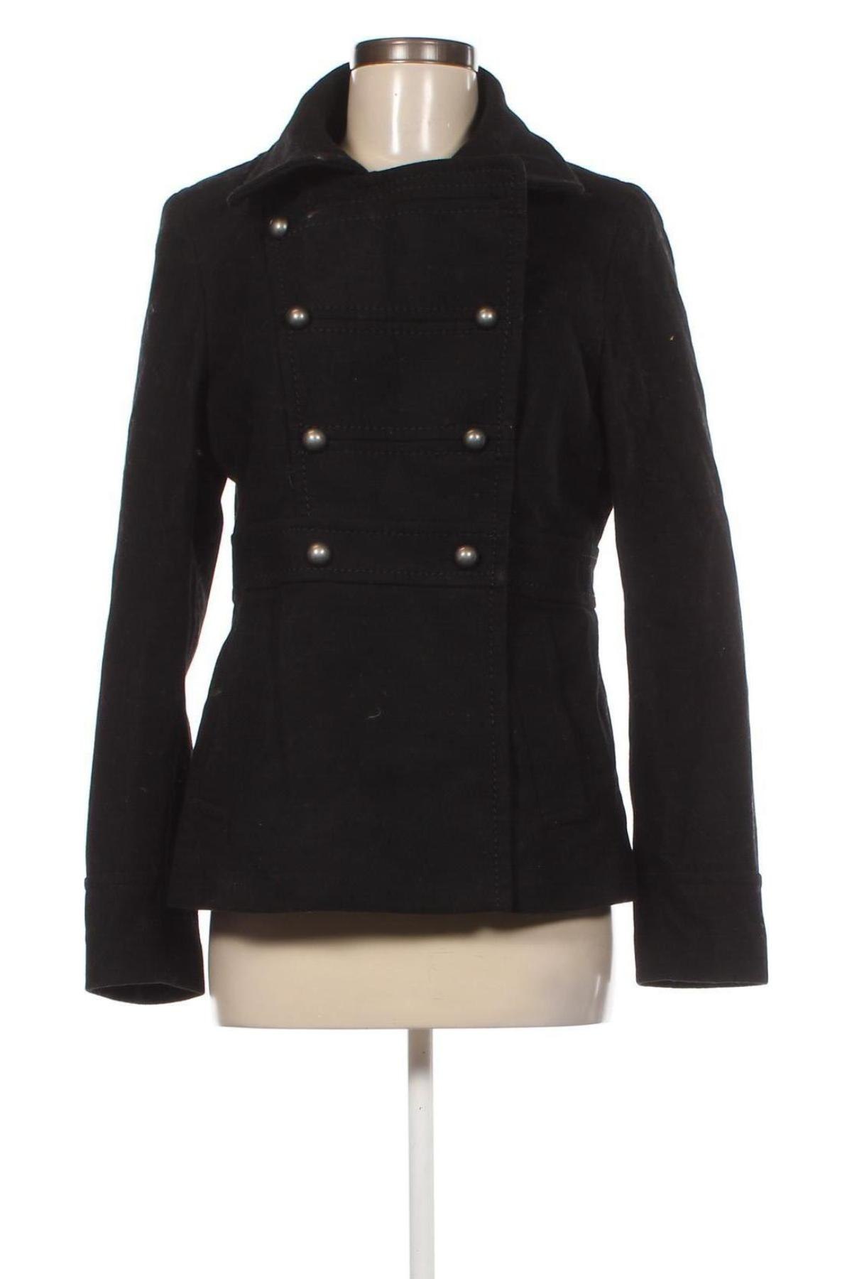 Дамско палто H&M, Размер L, Цвят Черен, Цена 56,71 лв.