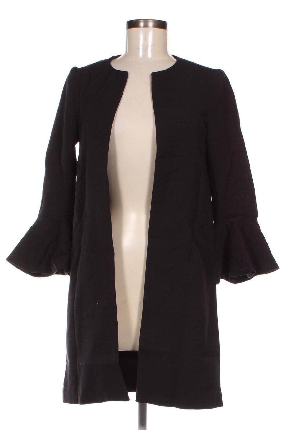 Dámský kabát  H&M, Velikost XS, Barva Černá, Cena  265,00 Kč