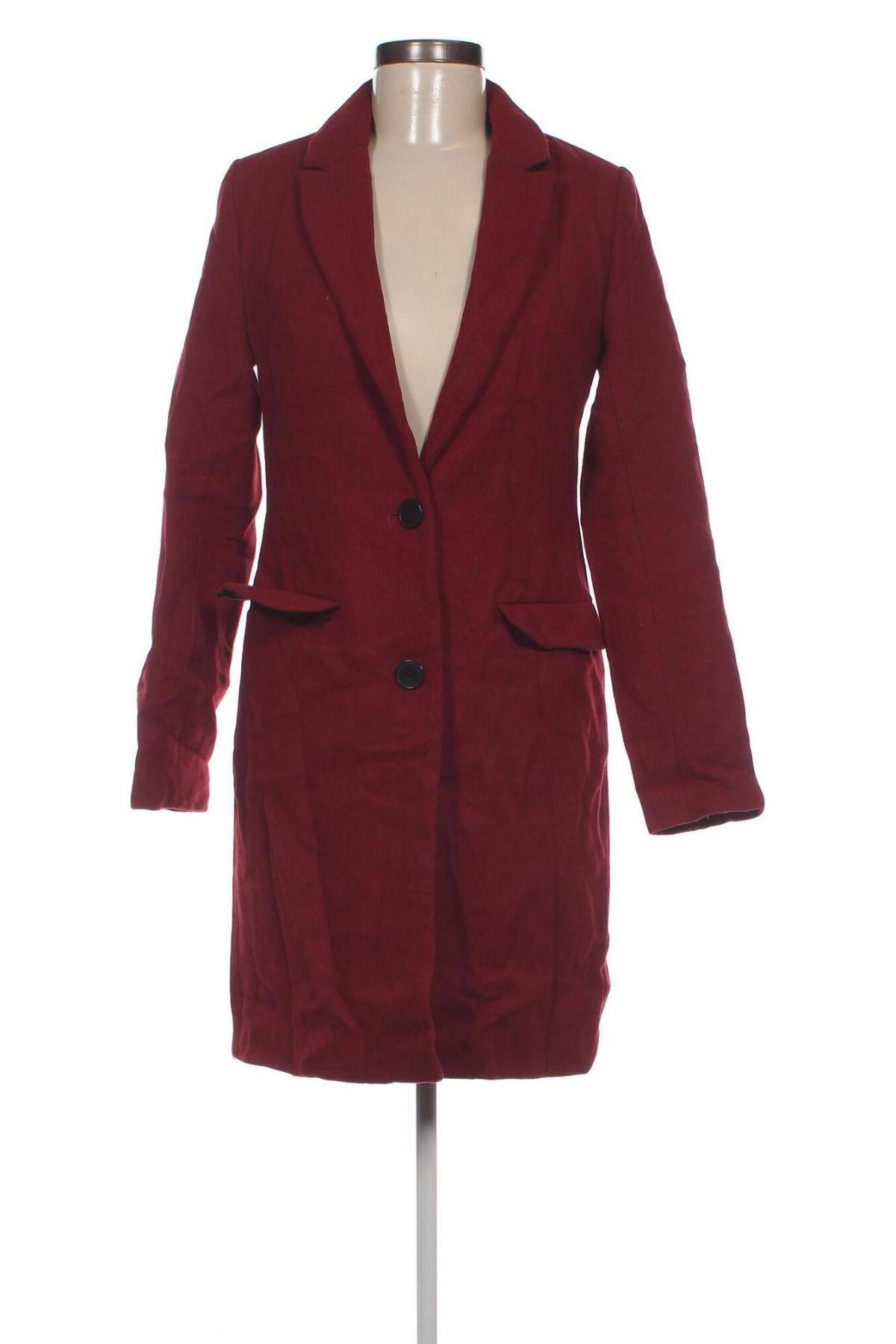 Γυναικείο παλτό Kiabi, Μέγεθος XS, Χρώμα Κόκκινο, Τιμή 21,84 €