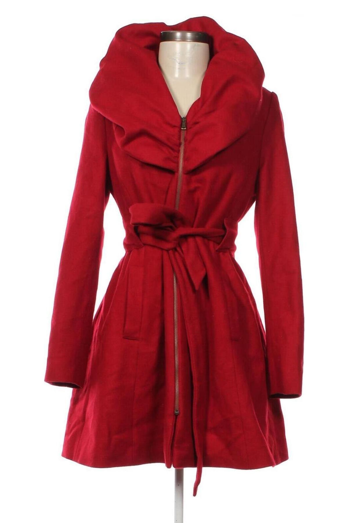 Γυναικείο παλτό Naf Naf, Μέγεθος M, Χρώμα Κόκκινο, Τιμή 34,07 €