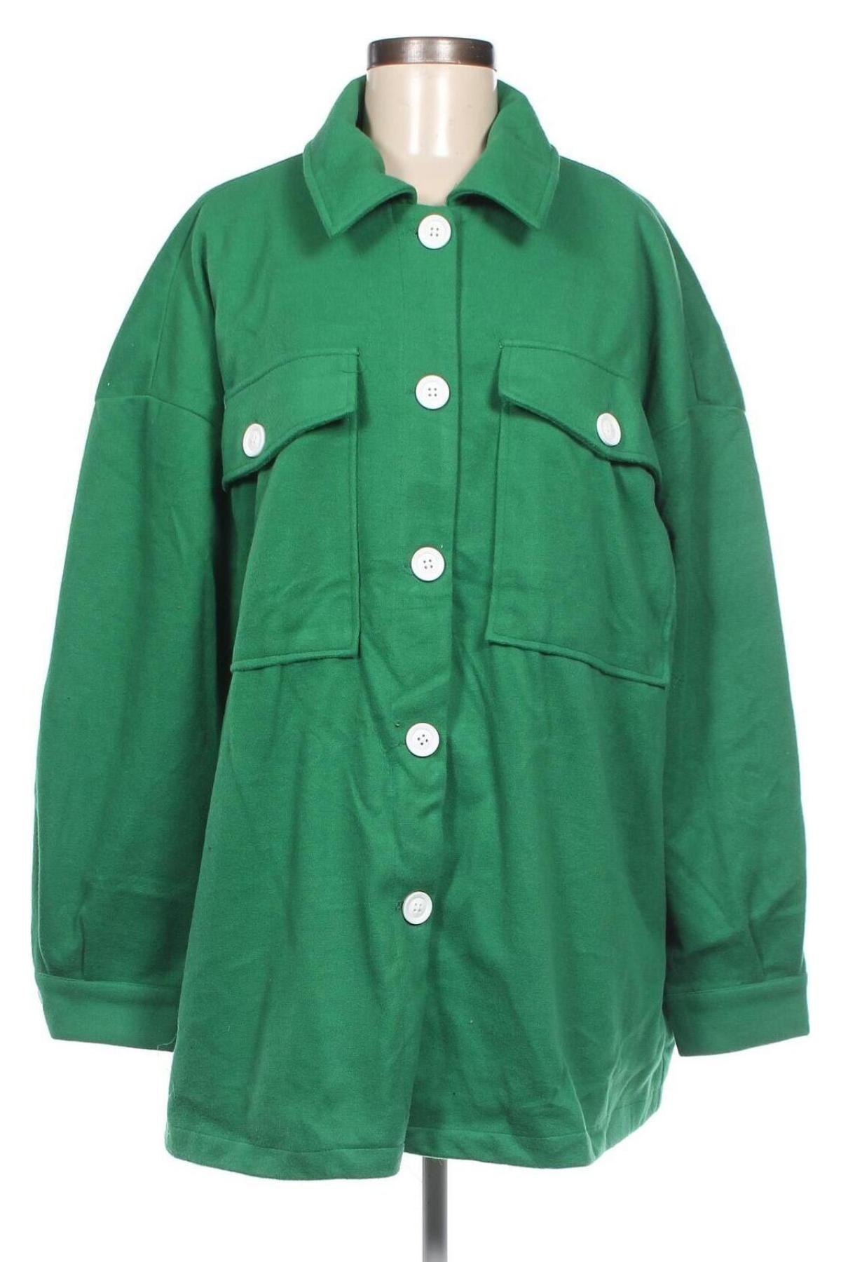 Дамско палто SHEIN, Размер 3XL, Цвят Зелен, Цена 57,60 лв.
