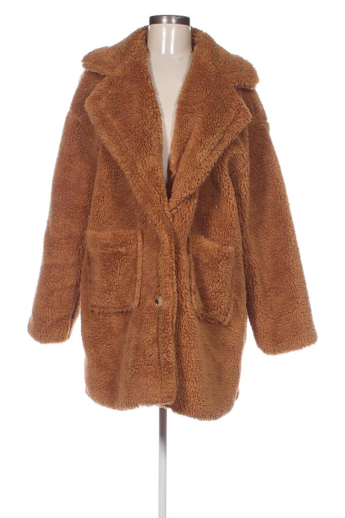 Дамско палто SHEIN, Размер XL, Цвят Кафяв, Цена 50,29 лв.