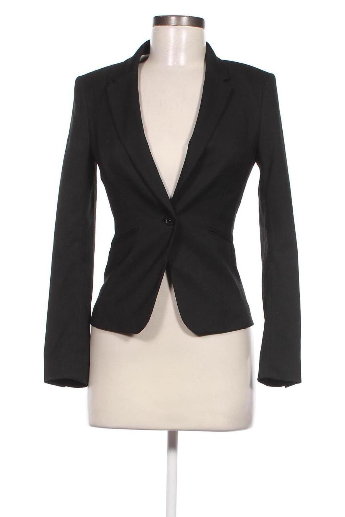 Γυναικείο σακάκι H&M, Μέγεθος XS, Χρώμα Μαύρο, Τιμή 4,63 €