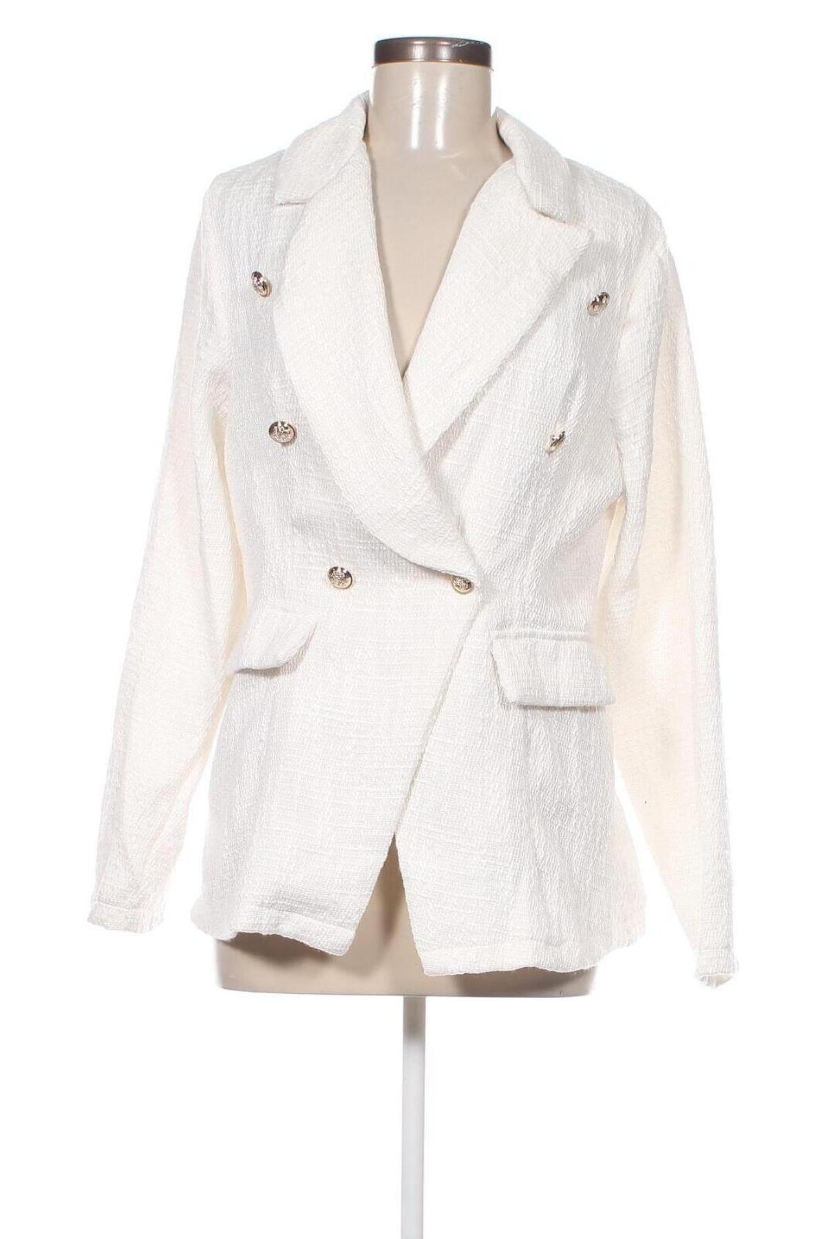 Γυναικείο σακάκι SHEIN, Μέγεθος XL, Χρώμα Λευκό, Τιμή 16,33 €