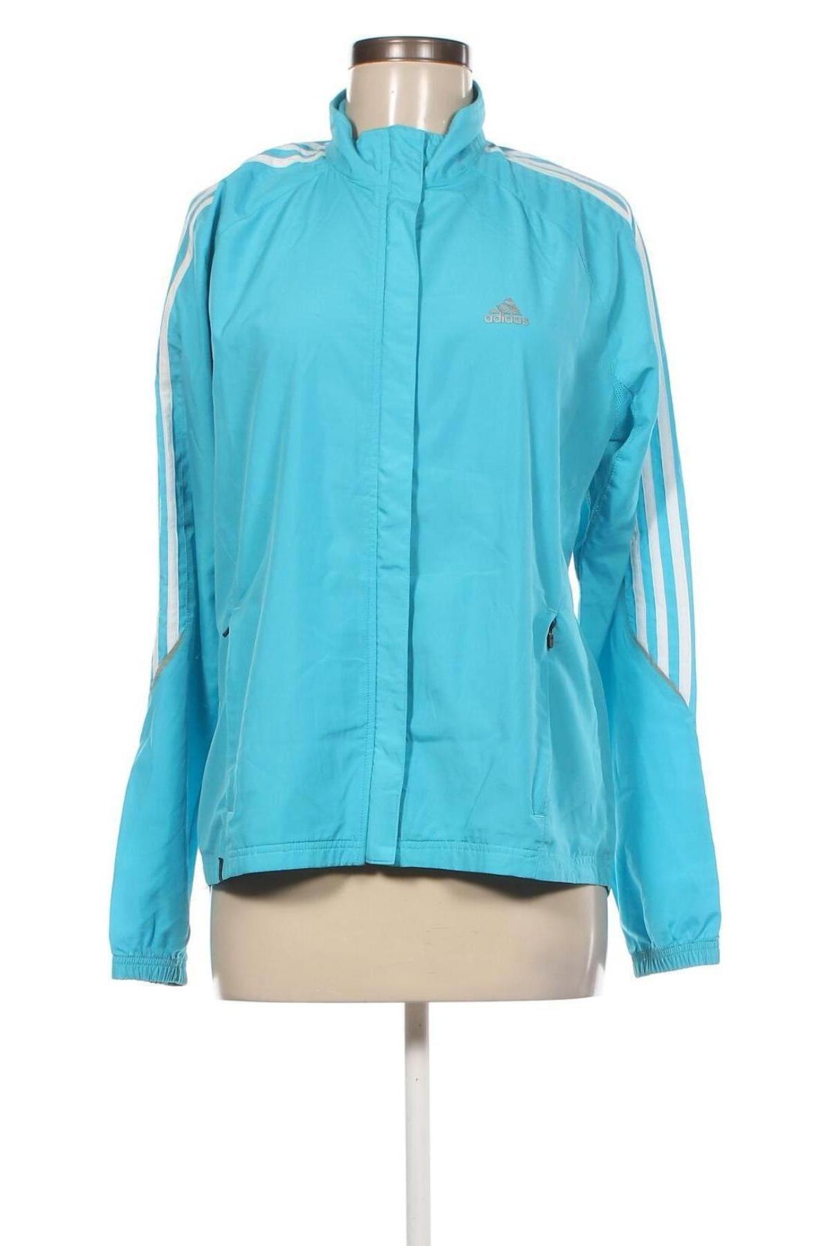 Γυναικεία αθλητική ζακέτα Adidas, Μέγεθος M, Χρώμα Μπλέ, Τιμή 28,21 €