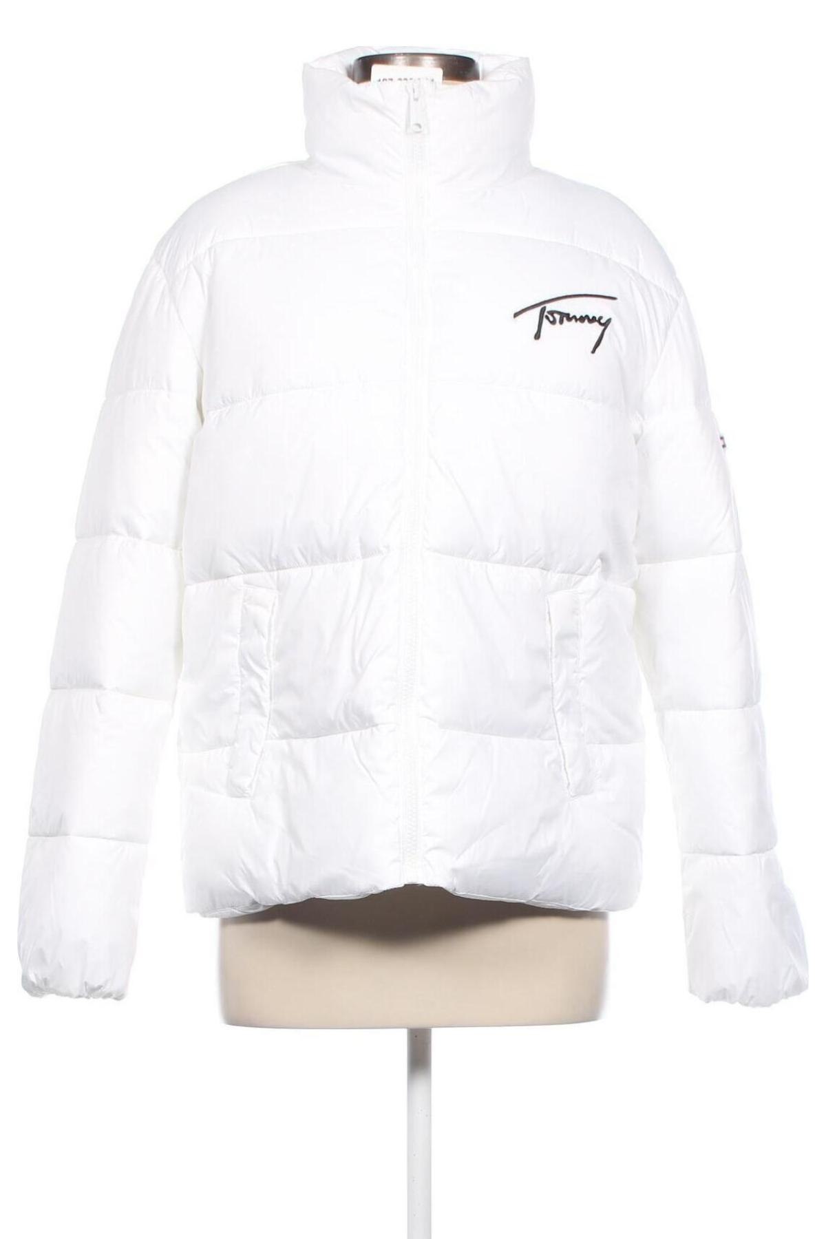 Γυναικείο μπουφάν Tommy Jeans, Μέγεθος XS, Χρώμα Λευκό, Τιμή 109,98 €