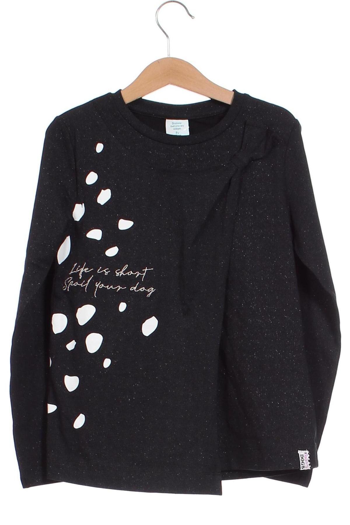 Детска блуза Boboli, Размер 7-8y/ 128-134 см, Цвят Черен, Цена 19,45 лв.
