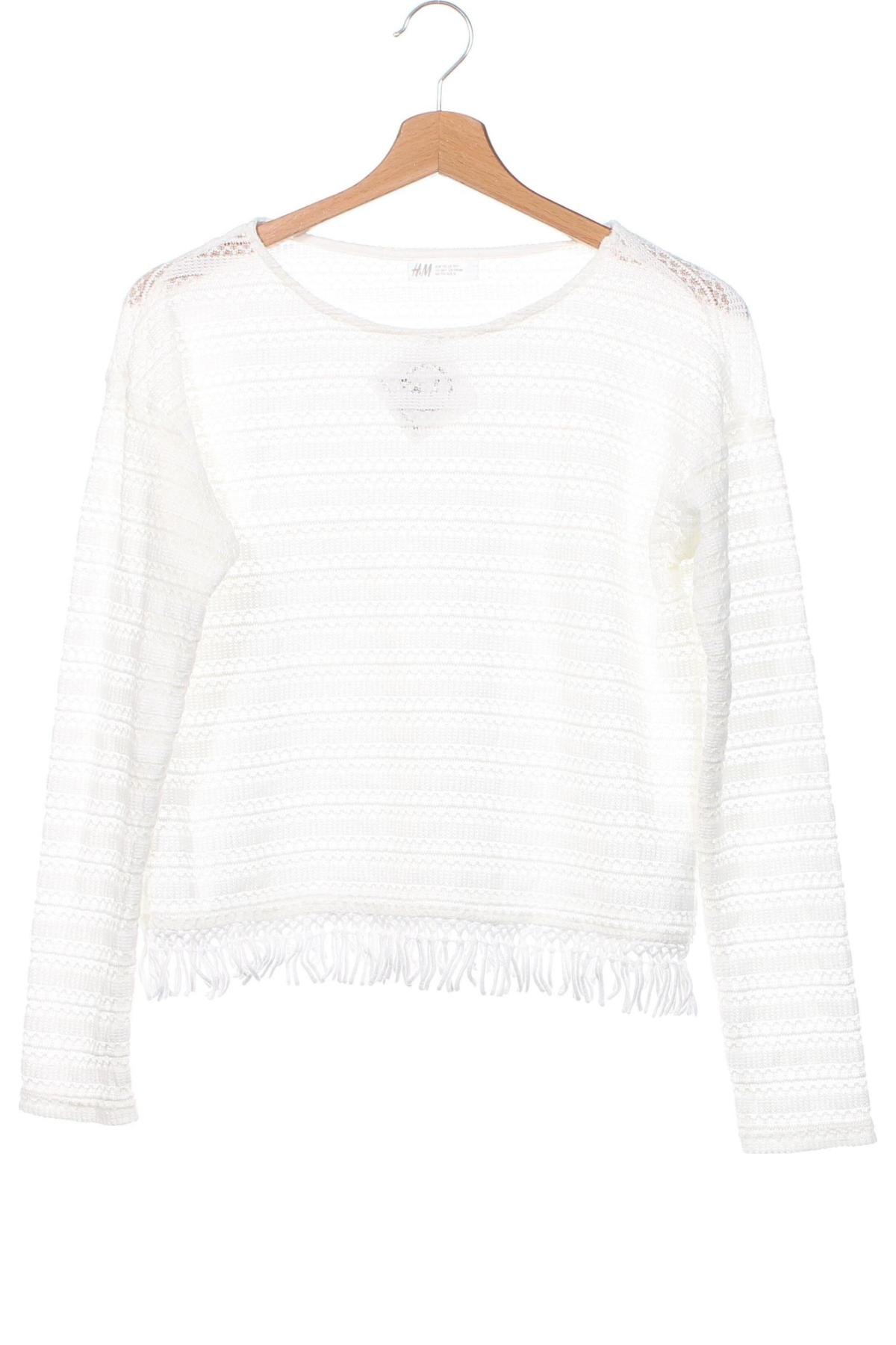 Dziecięca bluzka H&M, Rozmiar 14-15y/ 168-170 cm, Kolor Biały, Cena 17,94 zł