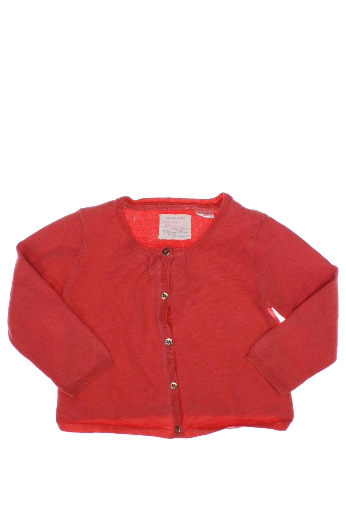 Kinder Strickjacke Zara, Größe 18-24m/ 86-98 cm, Farbe Rot, Preis 4,20 €