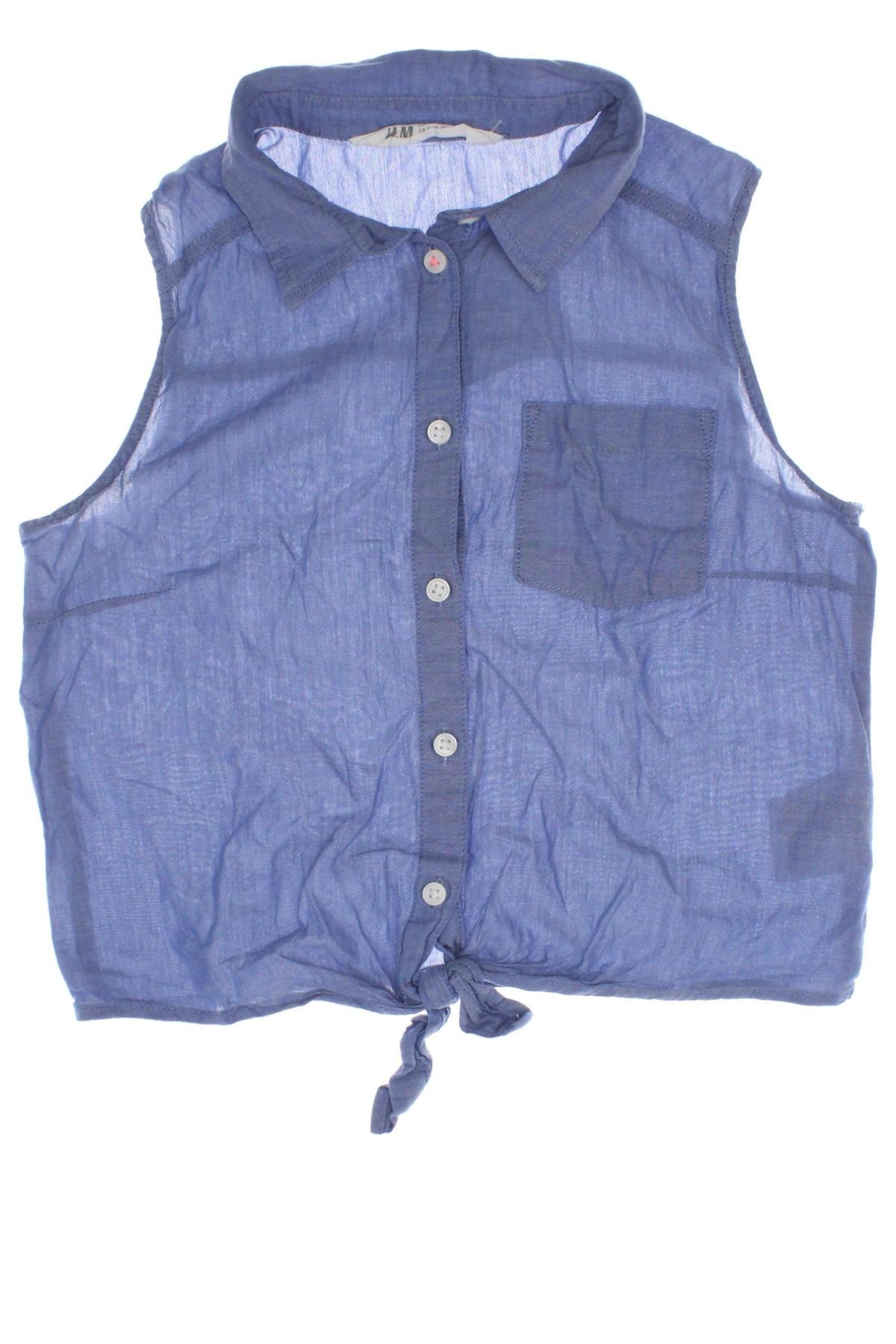 Kinderhemd H&M, Größe 9-10y/ 140-146 cm, Farbe Blau, Preis 6,14 €