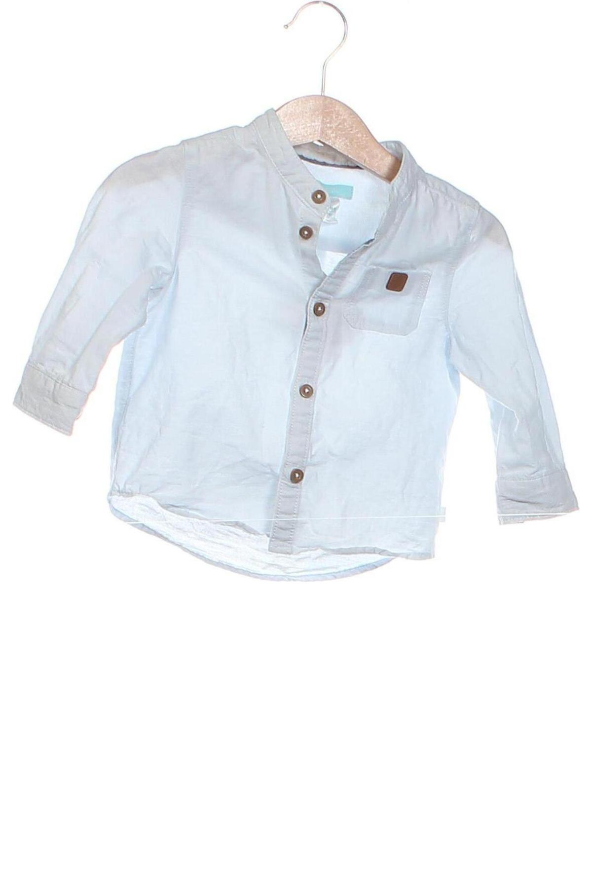 Детска риза Obaibi, Размер 9-12m/ 74-80 см, Цвят Син, Цена 5,76 лв.
