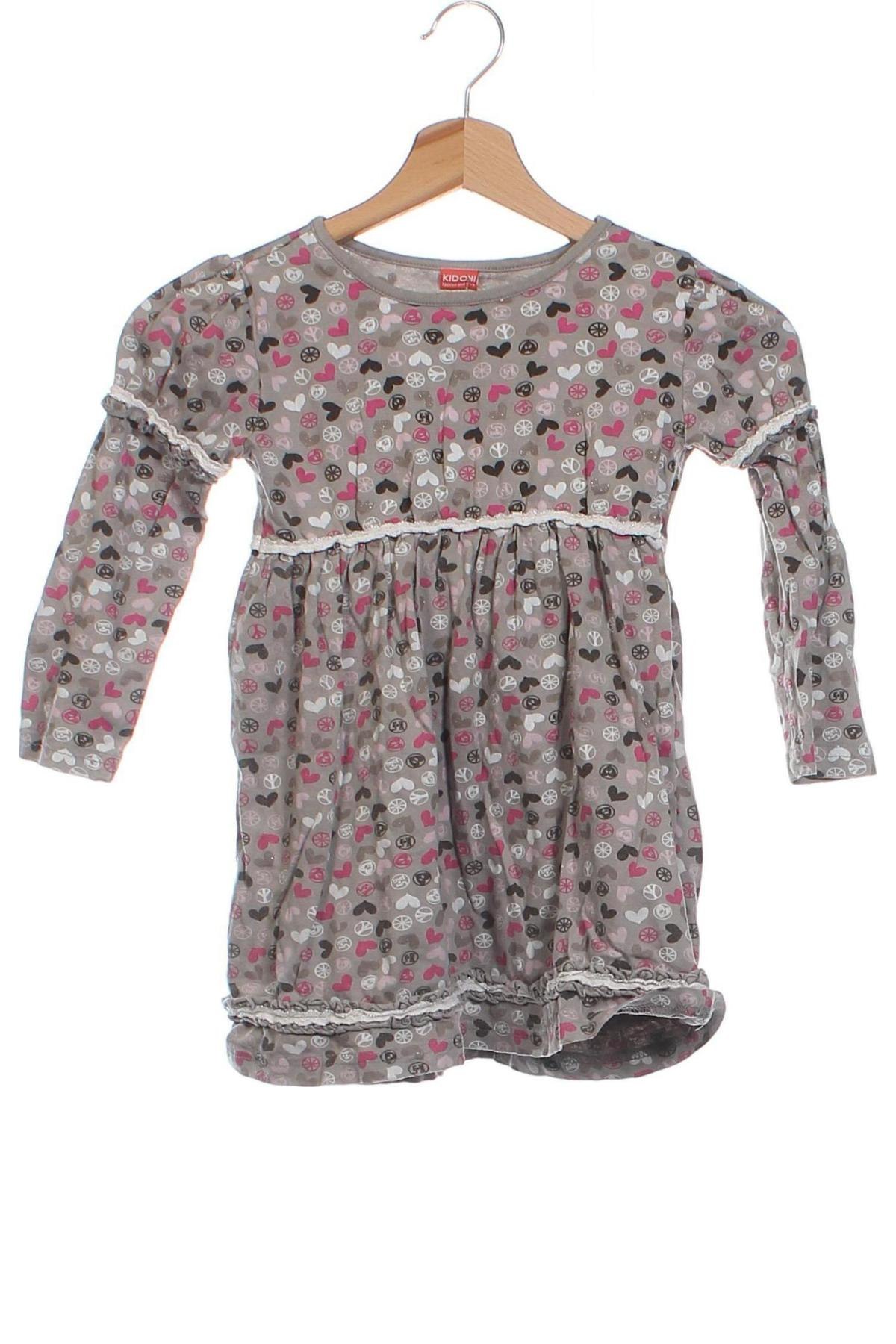 Kinderkleid Kidoki, Größe 3-4y/ 104-110 cm, Farbe Grau, Preis 5,95 €