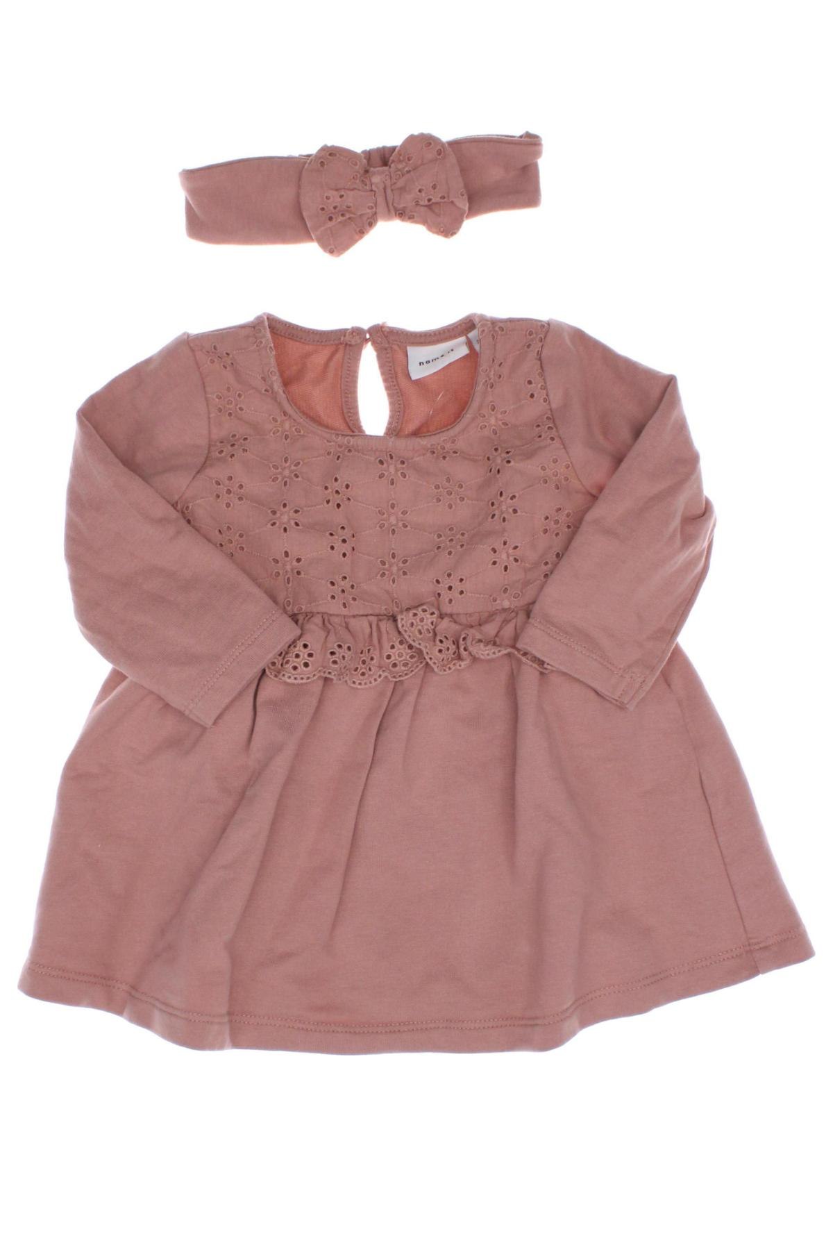 Детска рокля Name It, Размер 3-6m/ 62-68 см, Цвят Розов, Цена 10,12 лв.