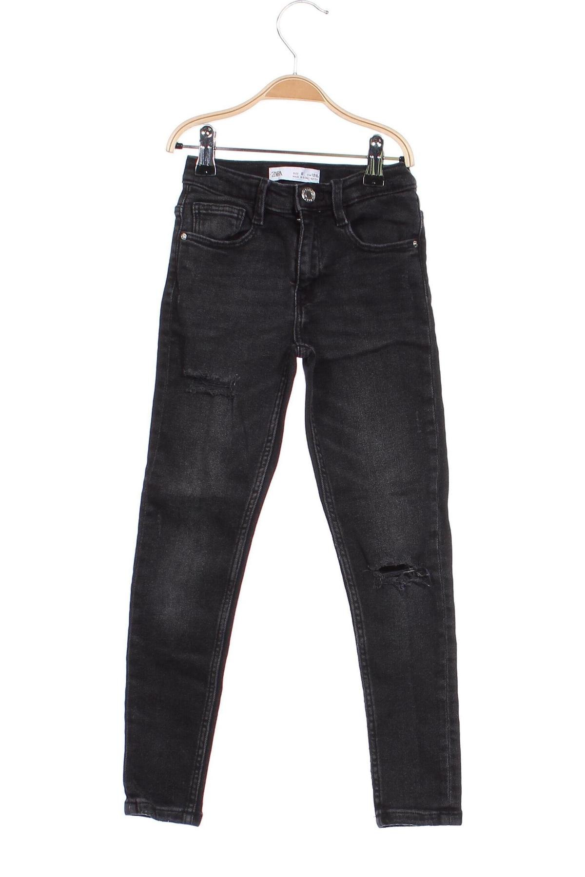 Kinderjeans Zara, Größe 7-8y/ 128-134 cm, Farbe Grau, Preis € 4,32