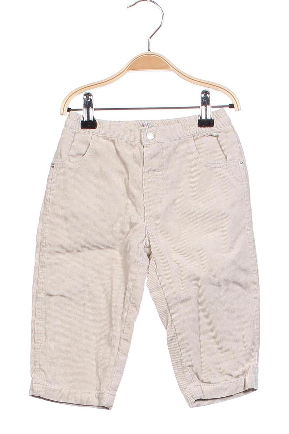 Pantaloni de catifea reiată, pentru copii, Mărime 9-12m/ 74-80 cm, Culoare Bej, Preț 30,36 Lei