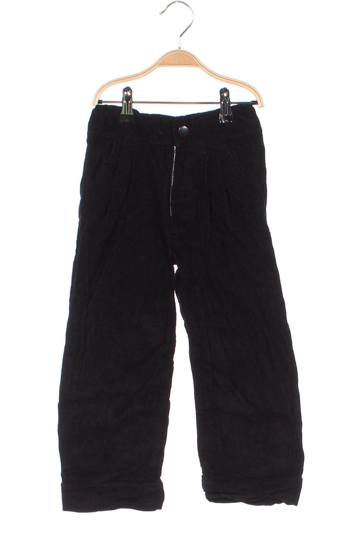 Pantaloni de catifea reiată, pentru copii Katvig, Mărime 4-5y/ 110-116 cm, Culoare Negru, Preț 72,37 Lei
