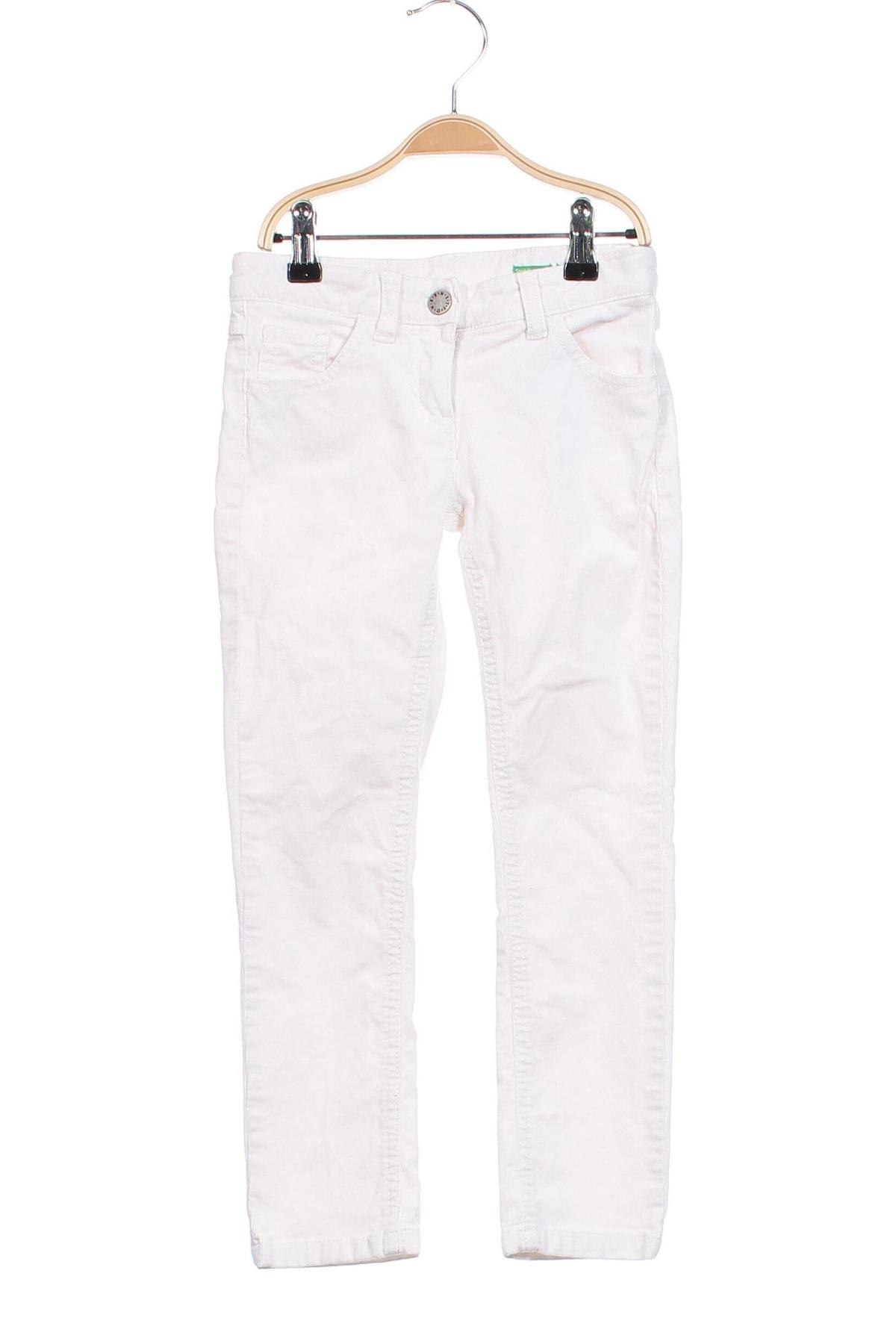 Pantaloni de catifea reiată, pentru copii United Colors Of Benetton, Mărime 5-6y/ 116-122 cm, Culoare Alb, Preț 36,75 Lei