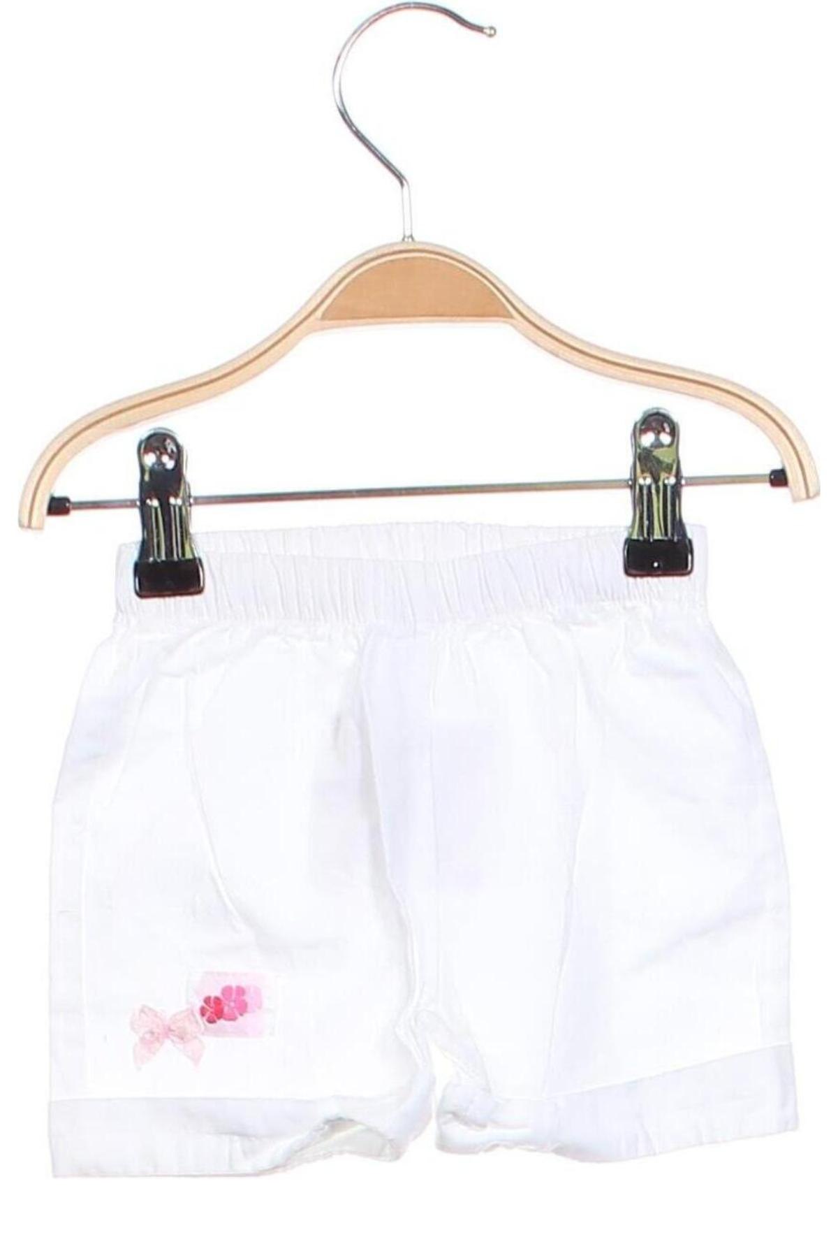 Παιδικό κοντό παντελόνι, Μέγεθος 3-6m/ 62-68 εκ., Χρώμα Λευκό, Τιμή 3,44 €
