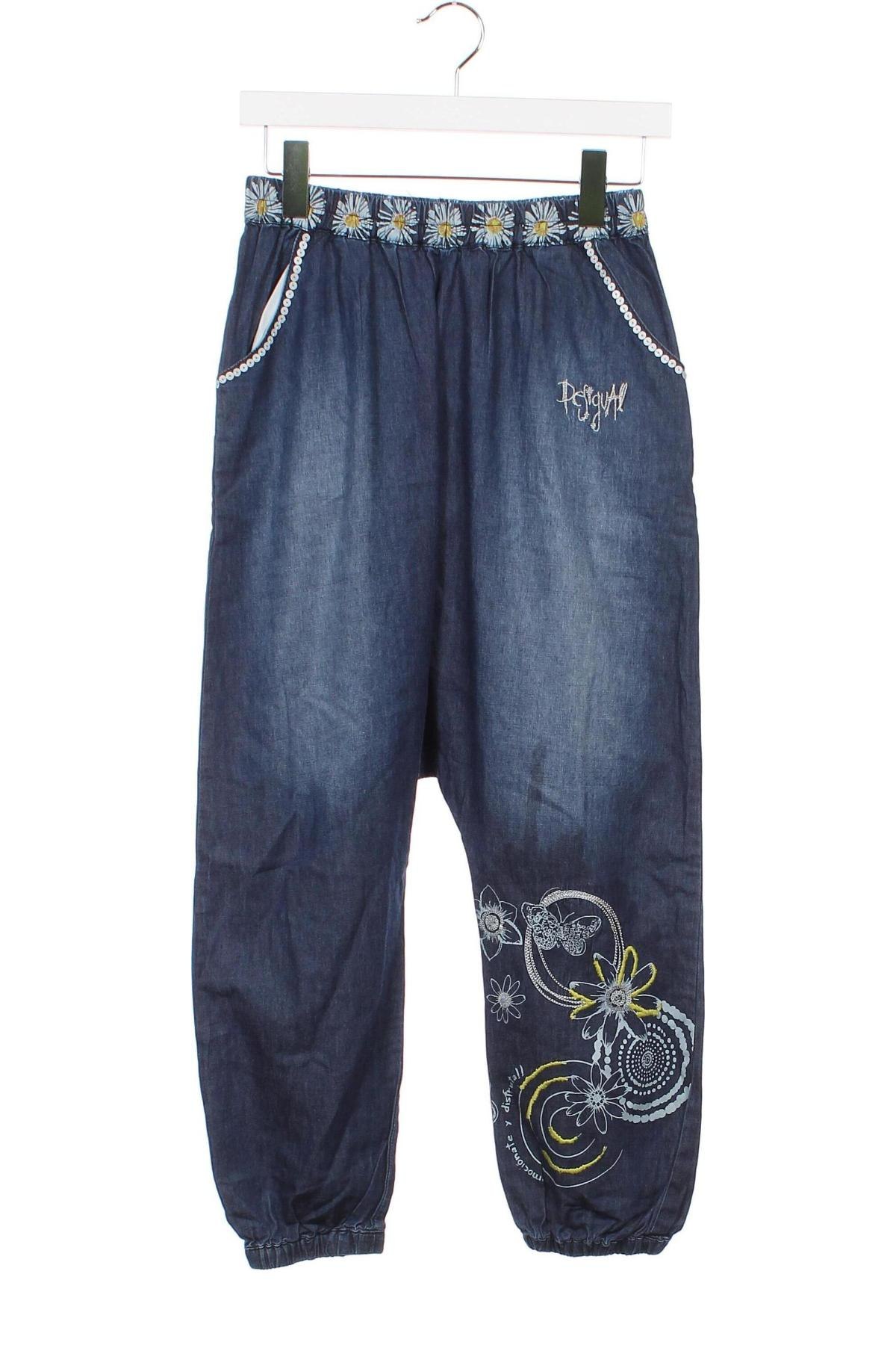 Pantaloni pentru copii Desigual, Mărime 11-12y/ 152-158 cm, Culoare Albastru, Preț 94,32 Lei