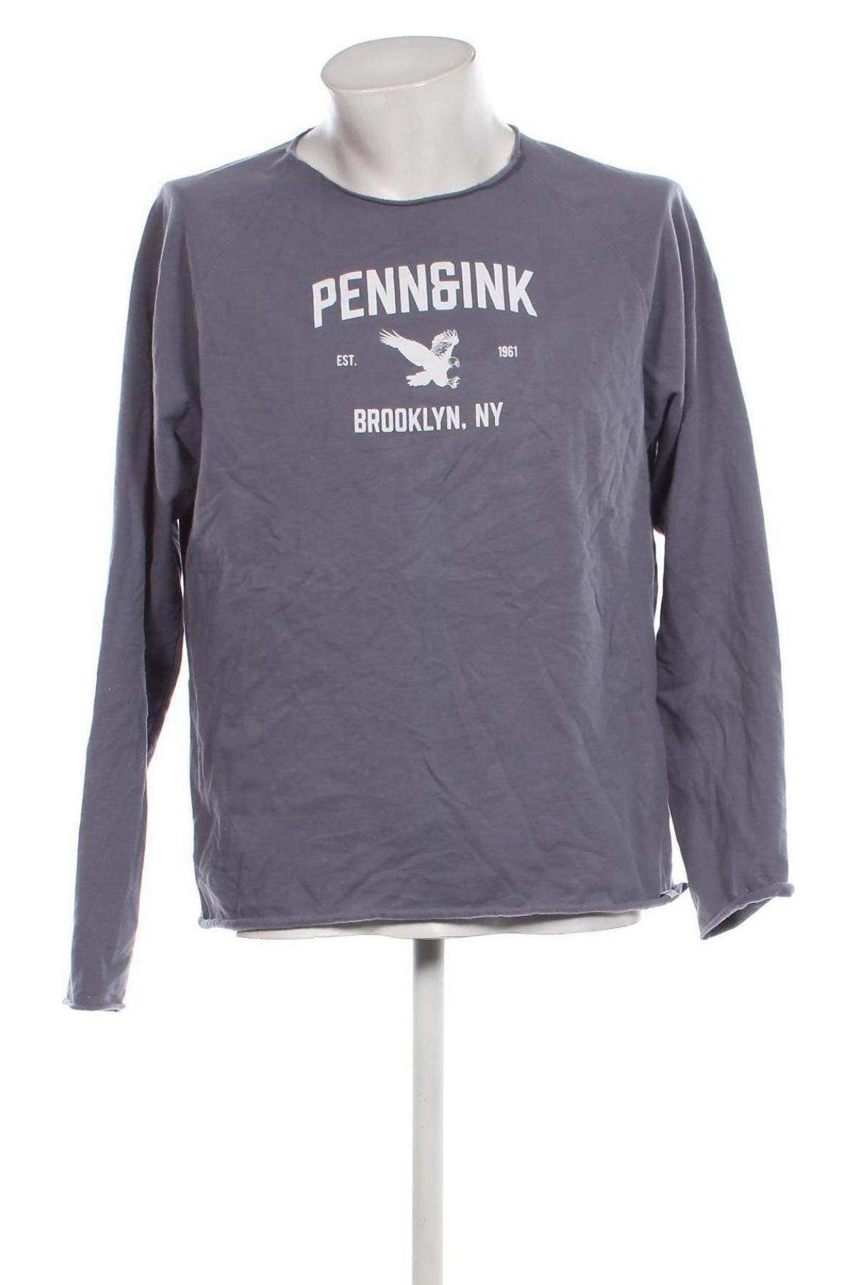 Ανδρική μπλούζα PENN&INK, Μέγεθος XL, Χρώμα Μπλέ, Τιμή 17,81 €