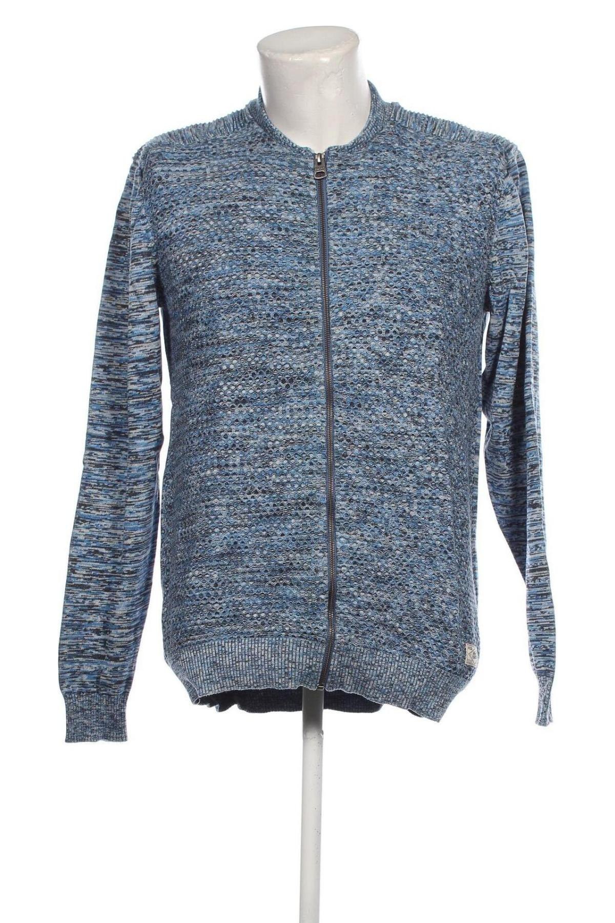 Herren Strickjacke Huzar, Größe L, Farbe Blau, Preis 8,02 €