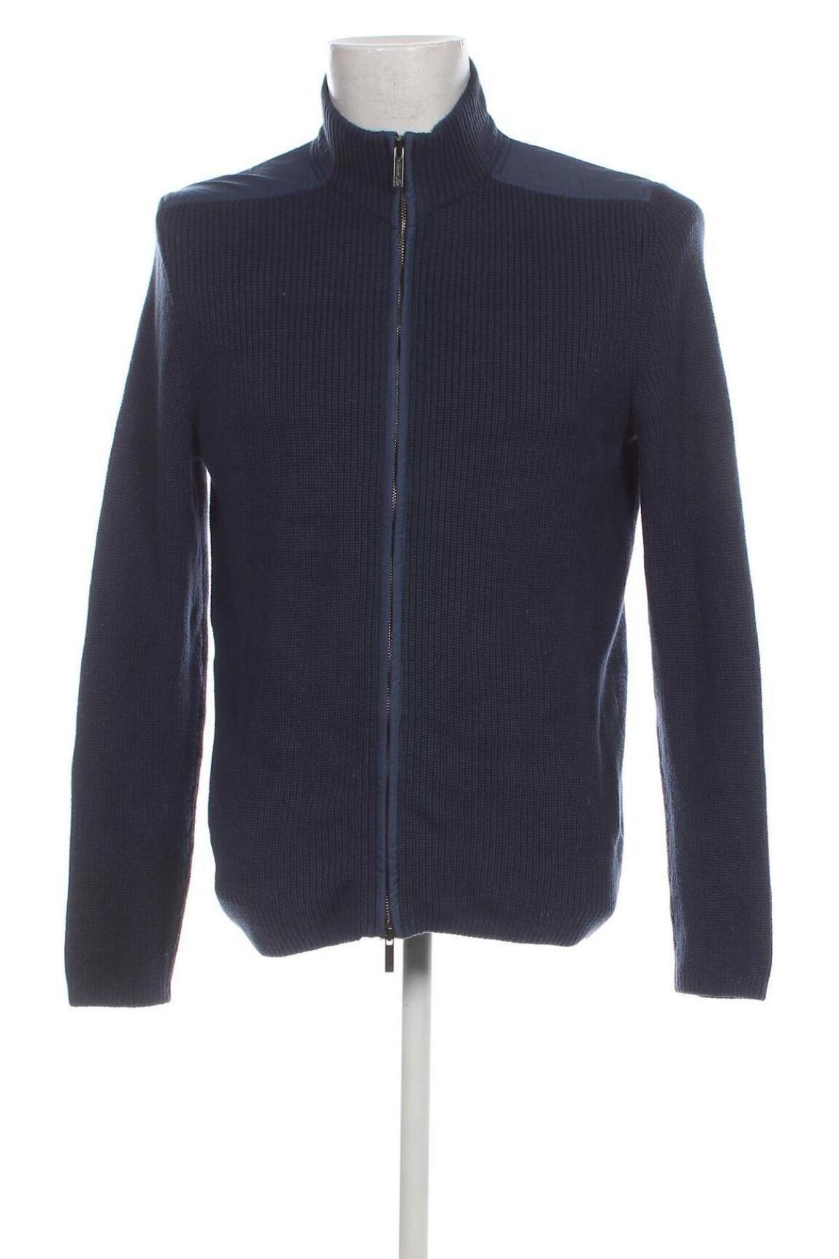 Jachetă tricotată de bărbați Kenneth Cole, Mărime L, Culoare Albastru, Preț 157,89 Lei