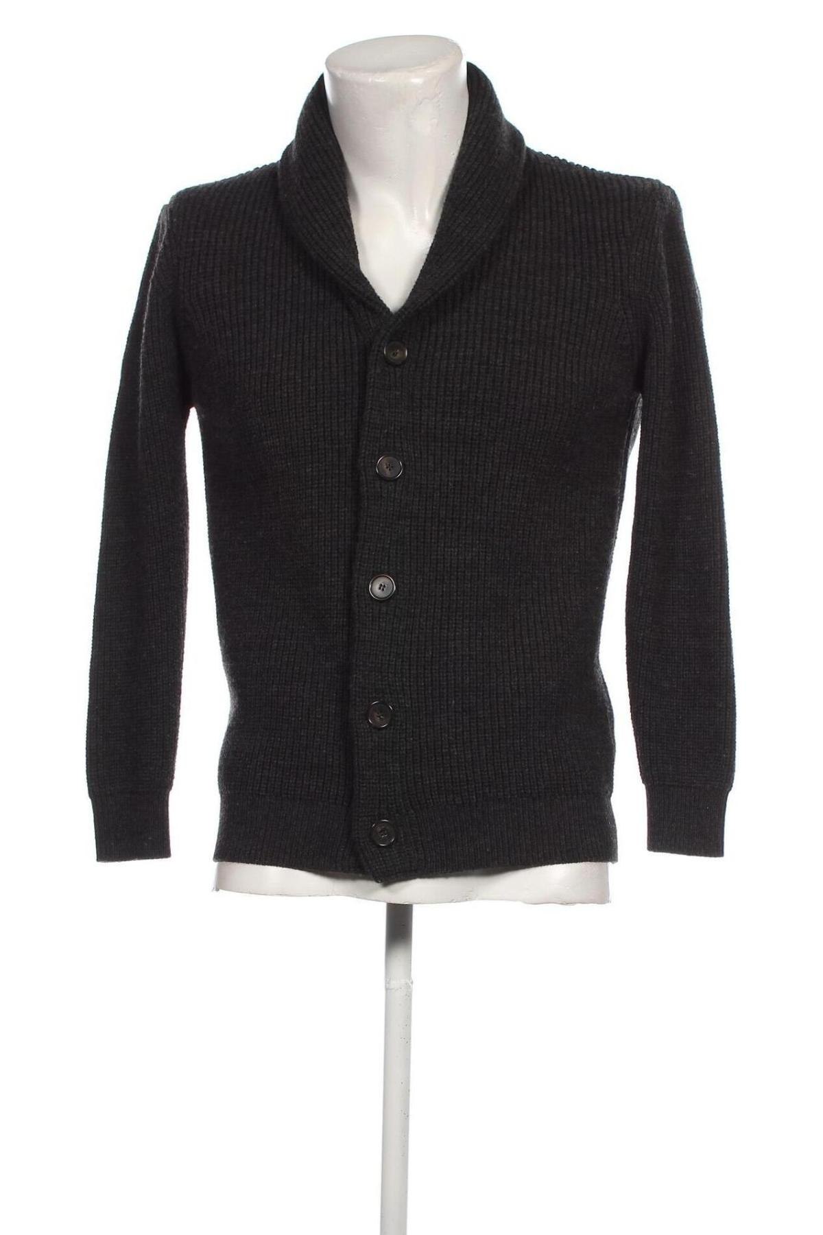 Jachetă tricotată de bărbați Zara, Mărime M, Culoare Gri, Preț 105,26 Lei