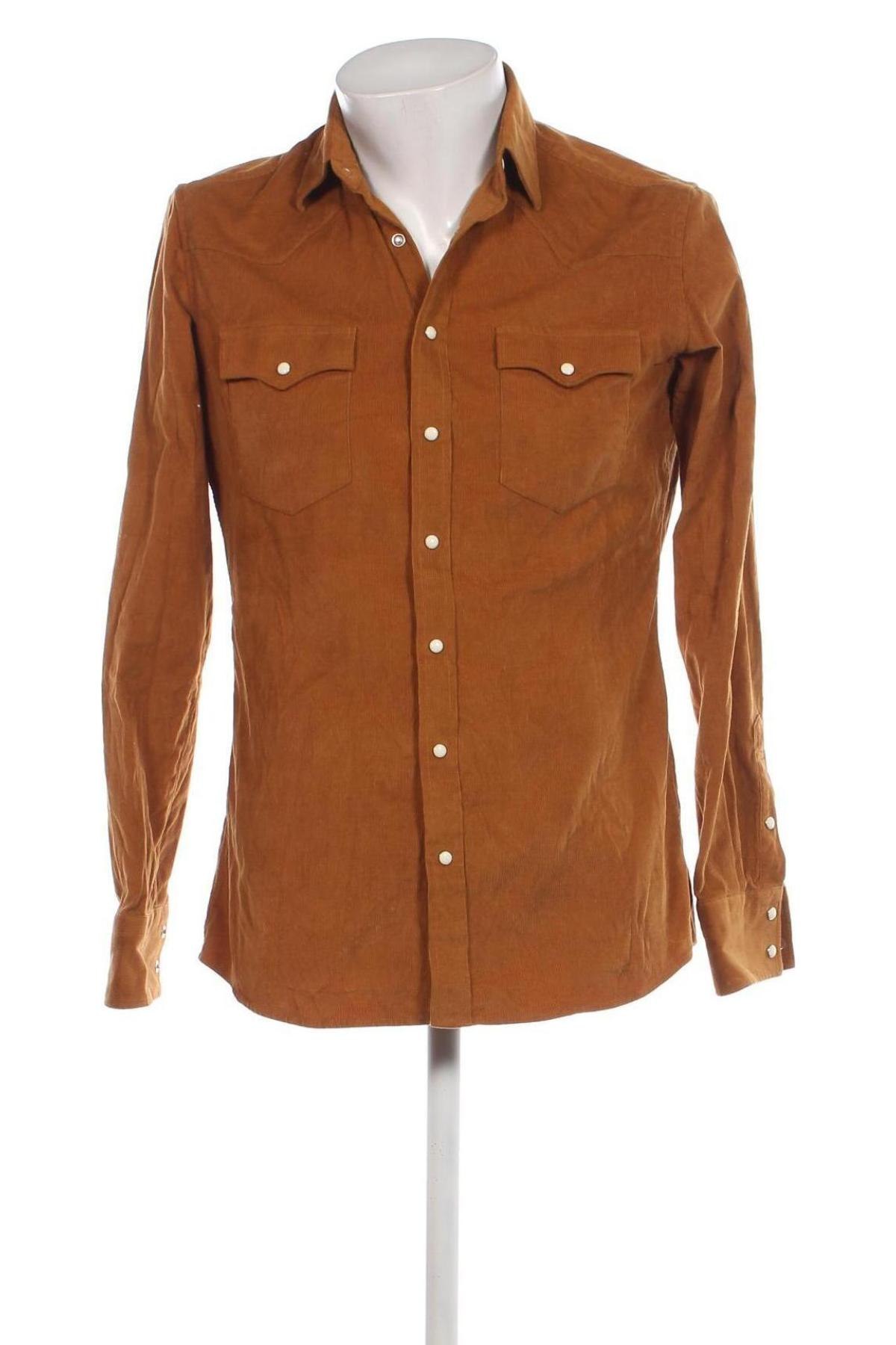 Ανδρικό πουκάμισο, Μέγεθος M, Χρώμα  Μπέζ, Τιμή 17,94 €