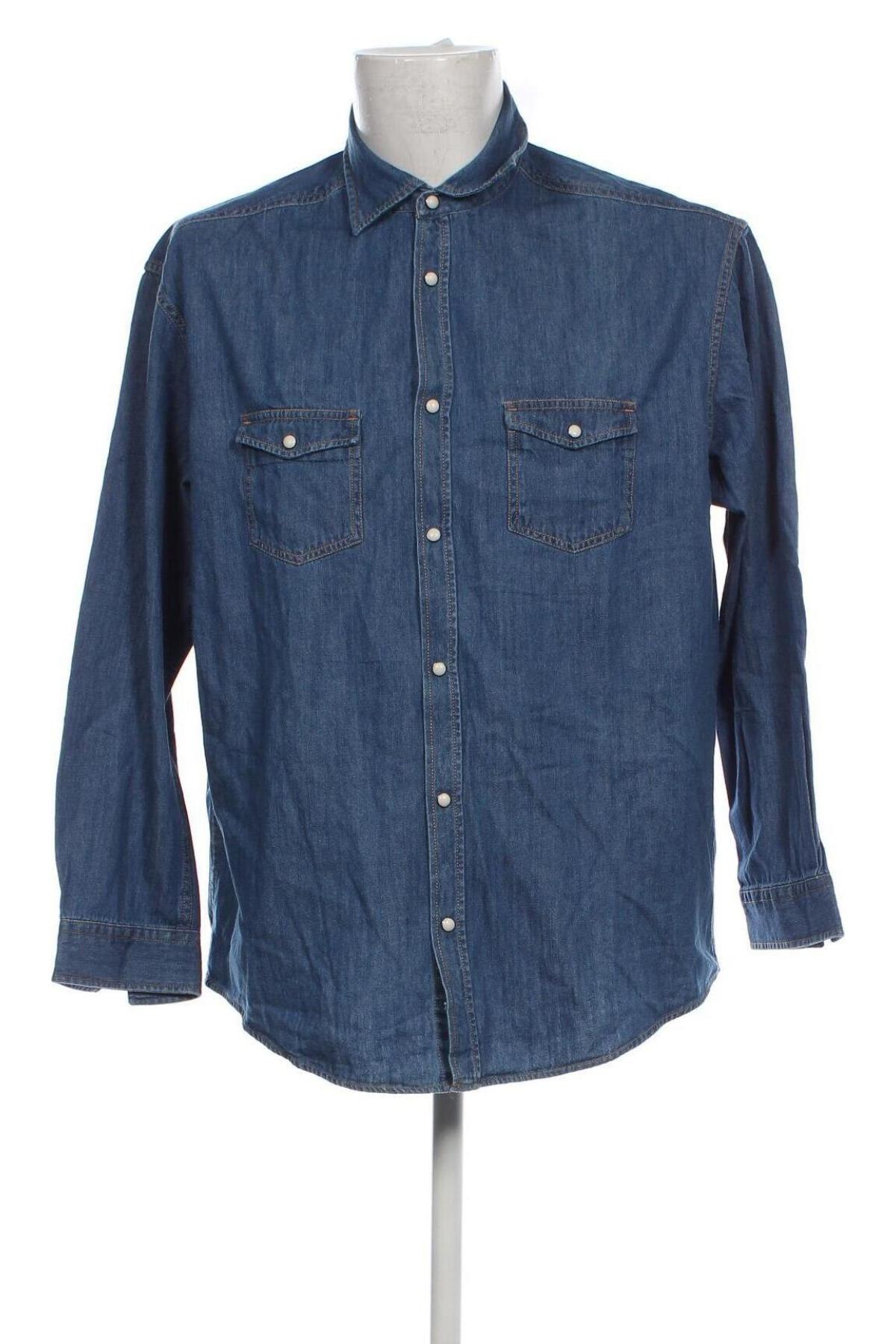Ανδρικό πουκάμισο Cotton Made In Africa, Μέγεθος XL, Χρώμα Μπλέ, Τιμή 10,76 €