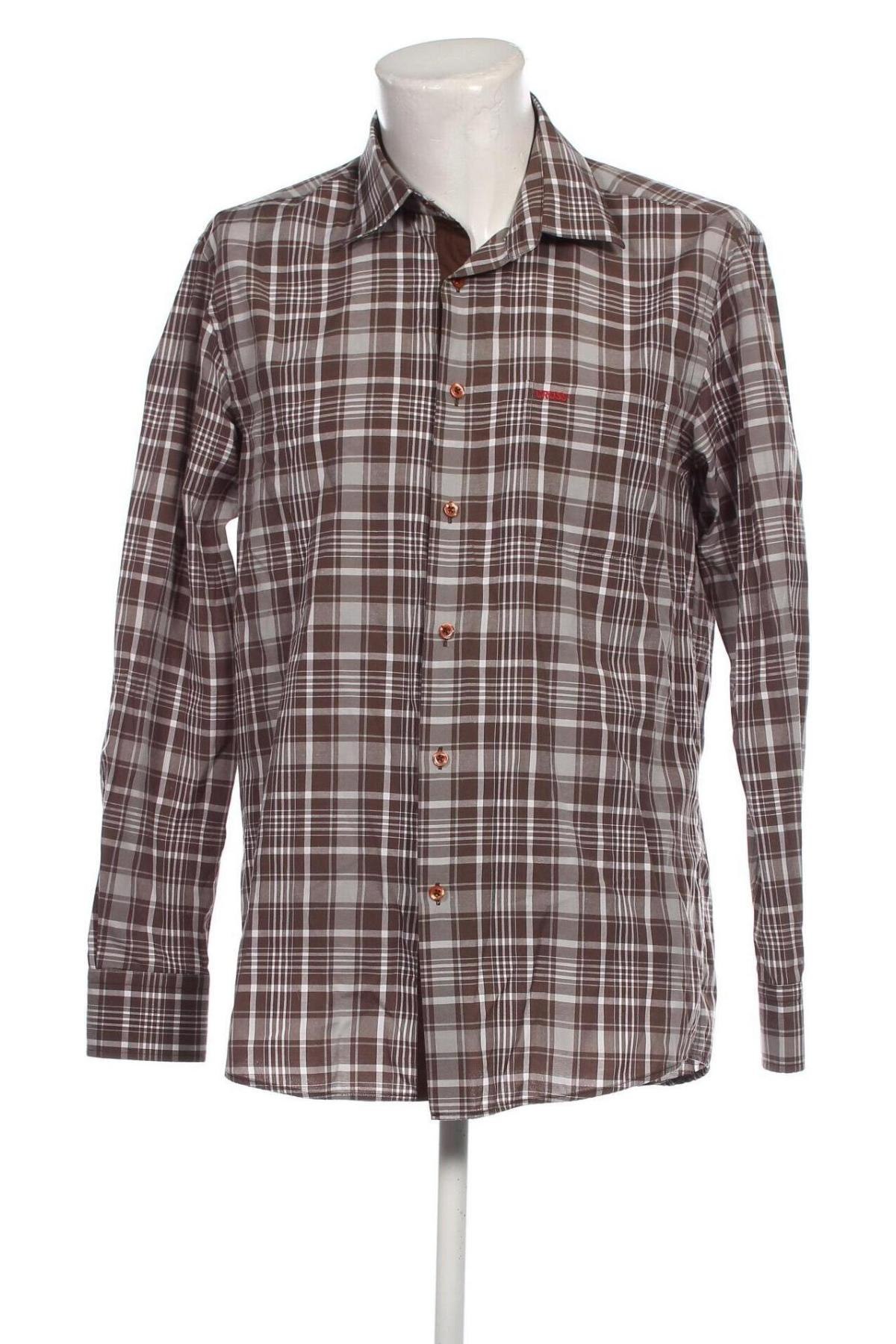 Ανδρικό πουκάμισο Cross, Μέγεθος XL, Χρώμα Καφέ, Τιμή 10,76 €