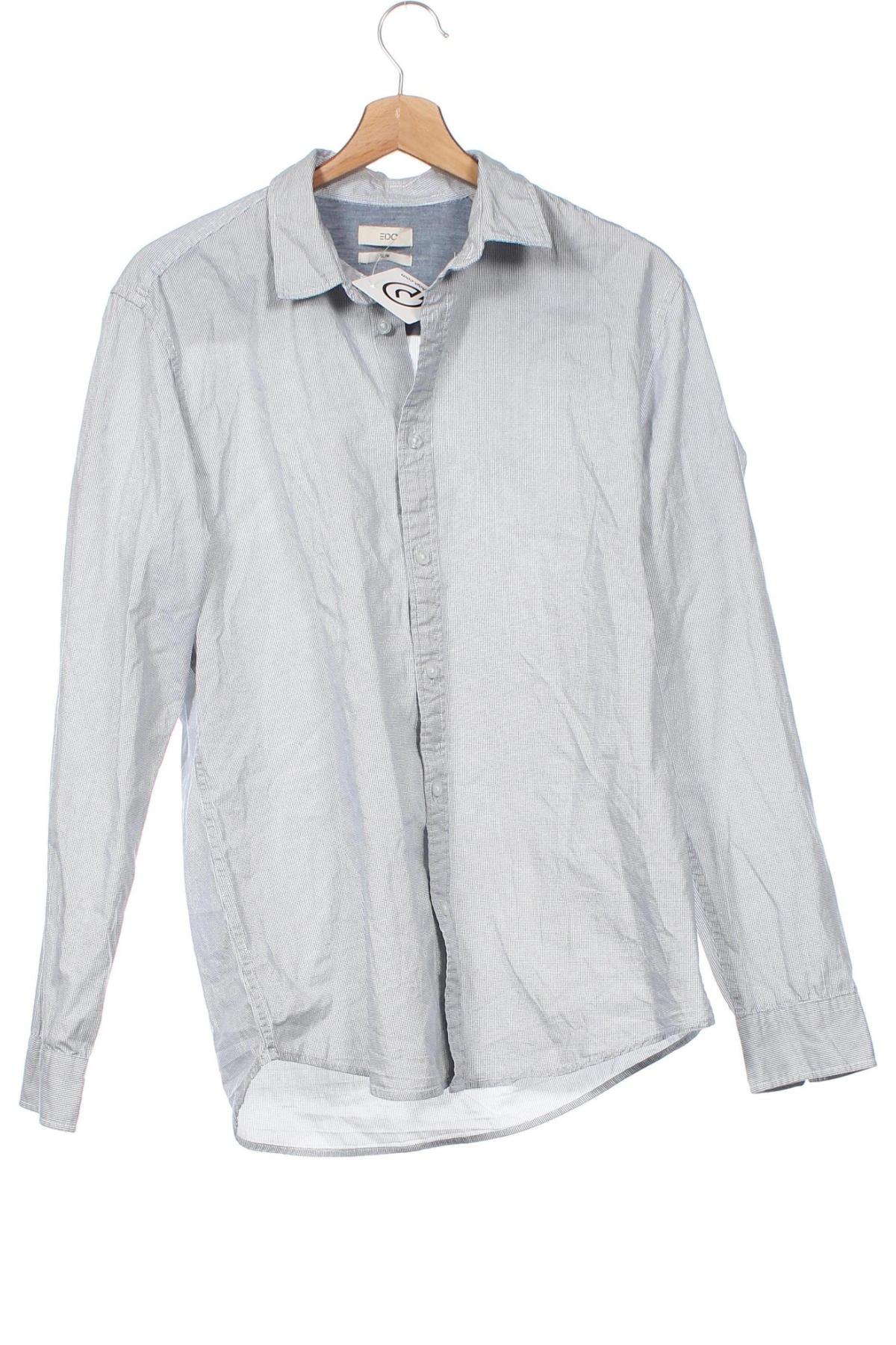 Мъжка риза Edc By Esprit, Размер M, Цвят Сив, Цена 7,14 лв.