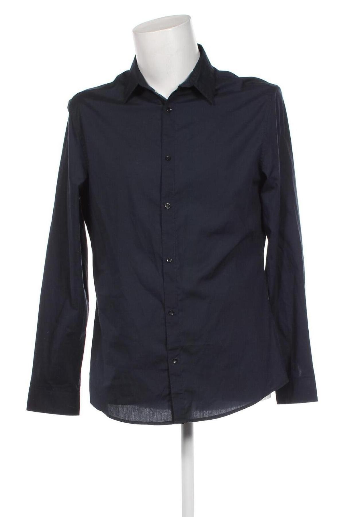 Ανδρικό πουκάμισο H&M, Μέγεθος L, Χρώμα Μπλέ, Τιμή 8,01 €