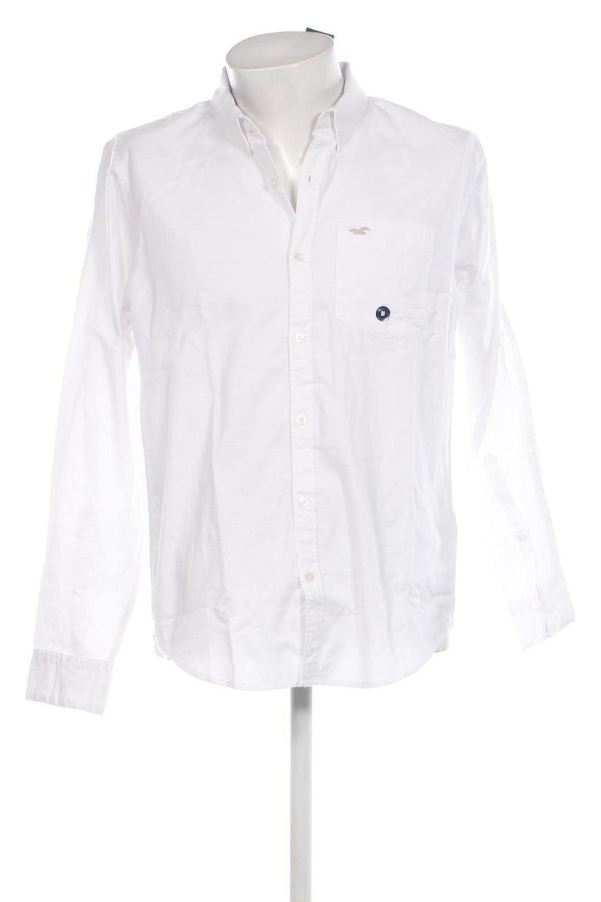Ανδρικό πουκάμισο Hollister, Μέγεθος M, Χρώμα Λευκό, Τιμή 39,69 €