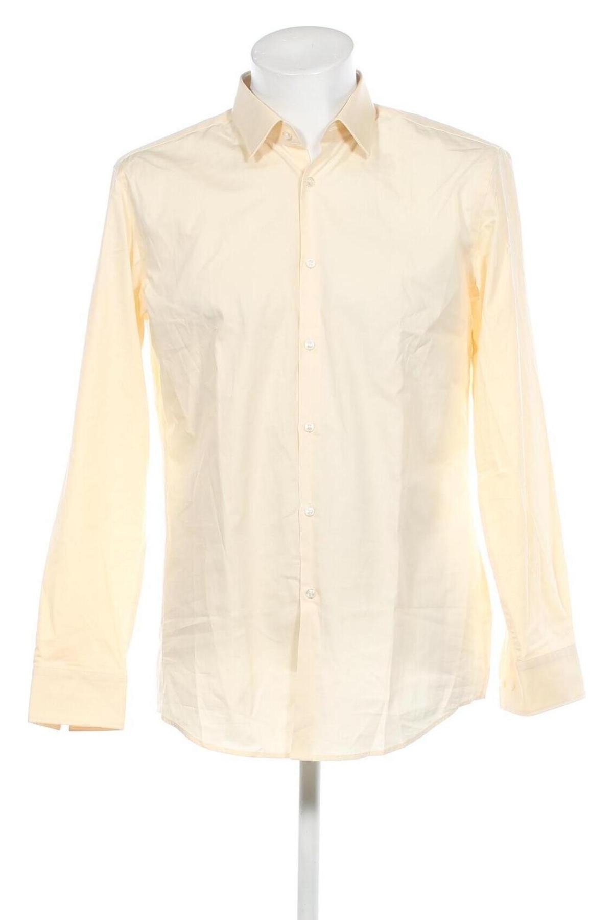 Ανδρικό πουκάμισο Hugo Boss, Μέγεθος M, Χρώμα Κίτρινο, Τιμή 94,64 €