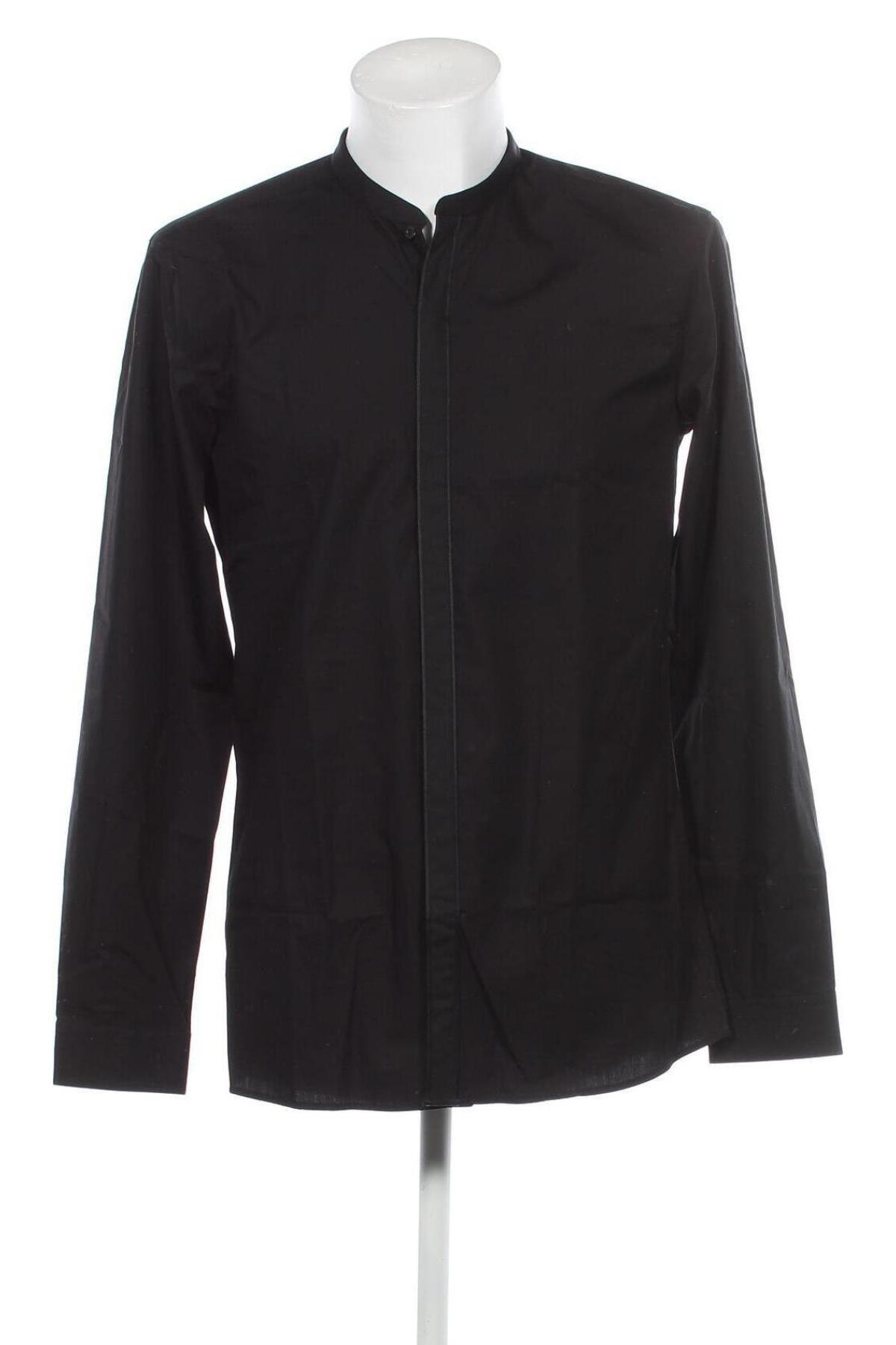 Ανδρικό πουκάμισο Hugo Boss, Μέγεθος M, Χρώμα Μαύρο, Τιμή 34,52 €