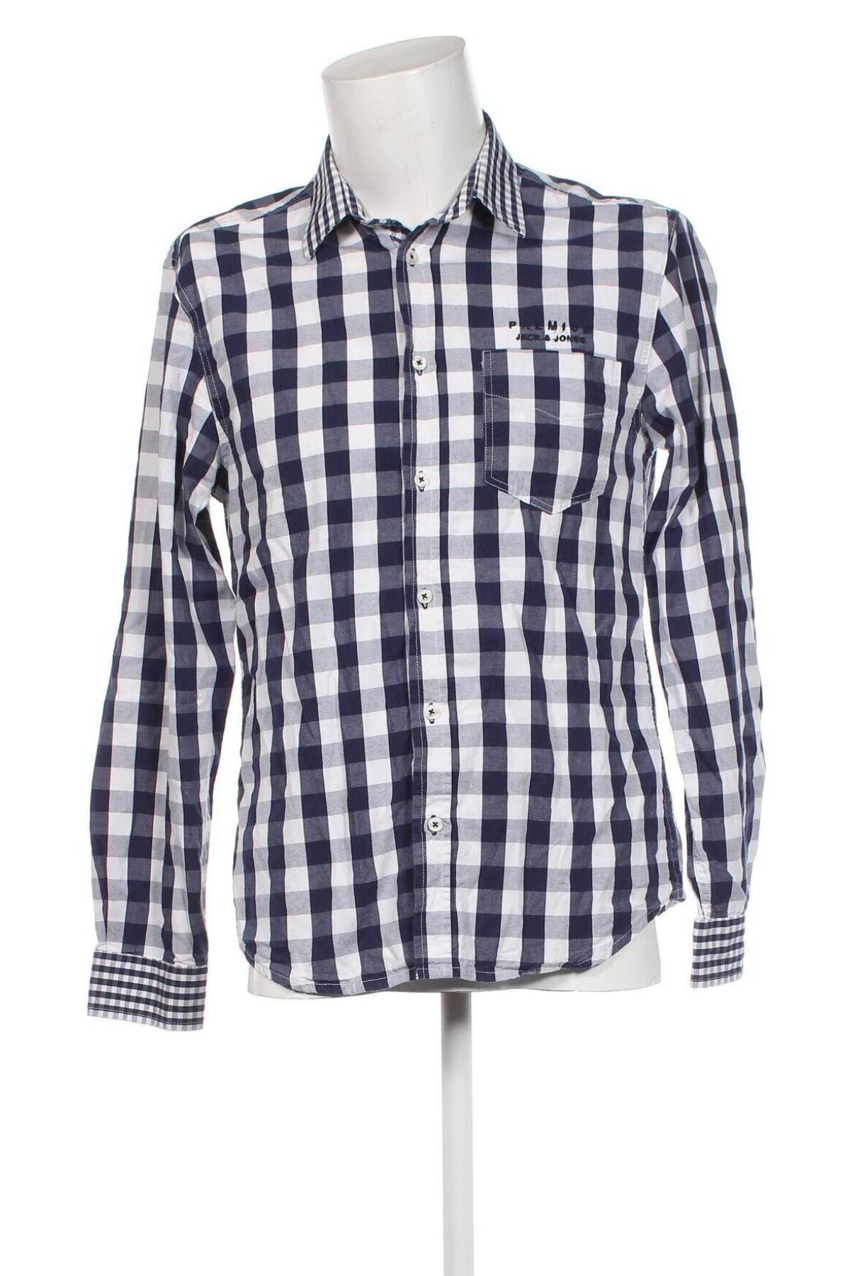 Ανδρικό πουκάμισο Jack & Jones, Μέγεθος L, Χρώμα Μπλέ, Τιμή 17,00 €