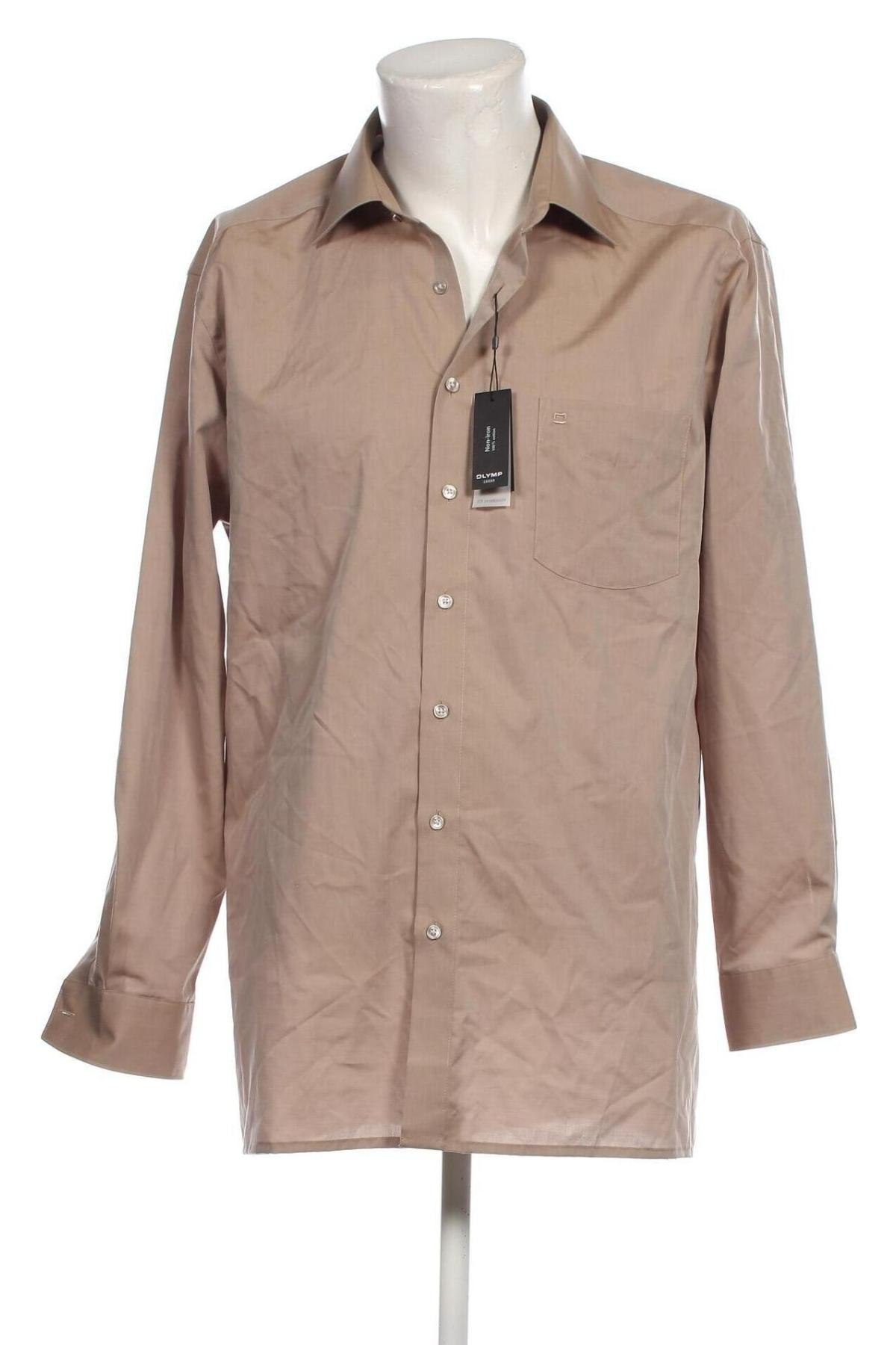 Ανδρικό πουκάμισο Olymp, Μέγεθος XXL, Χρώμα  Μπέζ, Τιμή 45,25 €