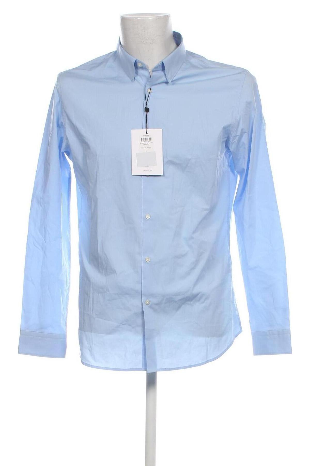 Ανδρικό πουκάμισο Selected Homme, Μέγεθος L, Χρώμα Μπλέ, Τιμή 28,76 €