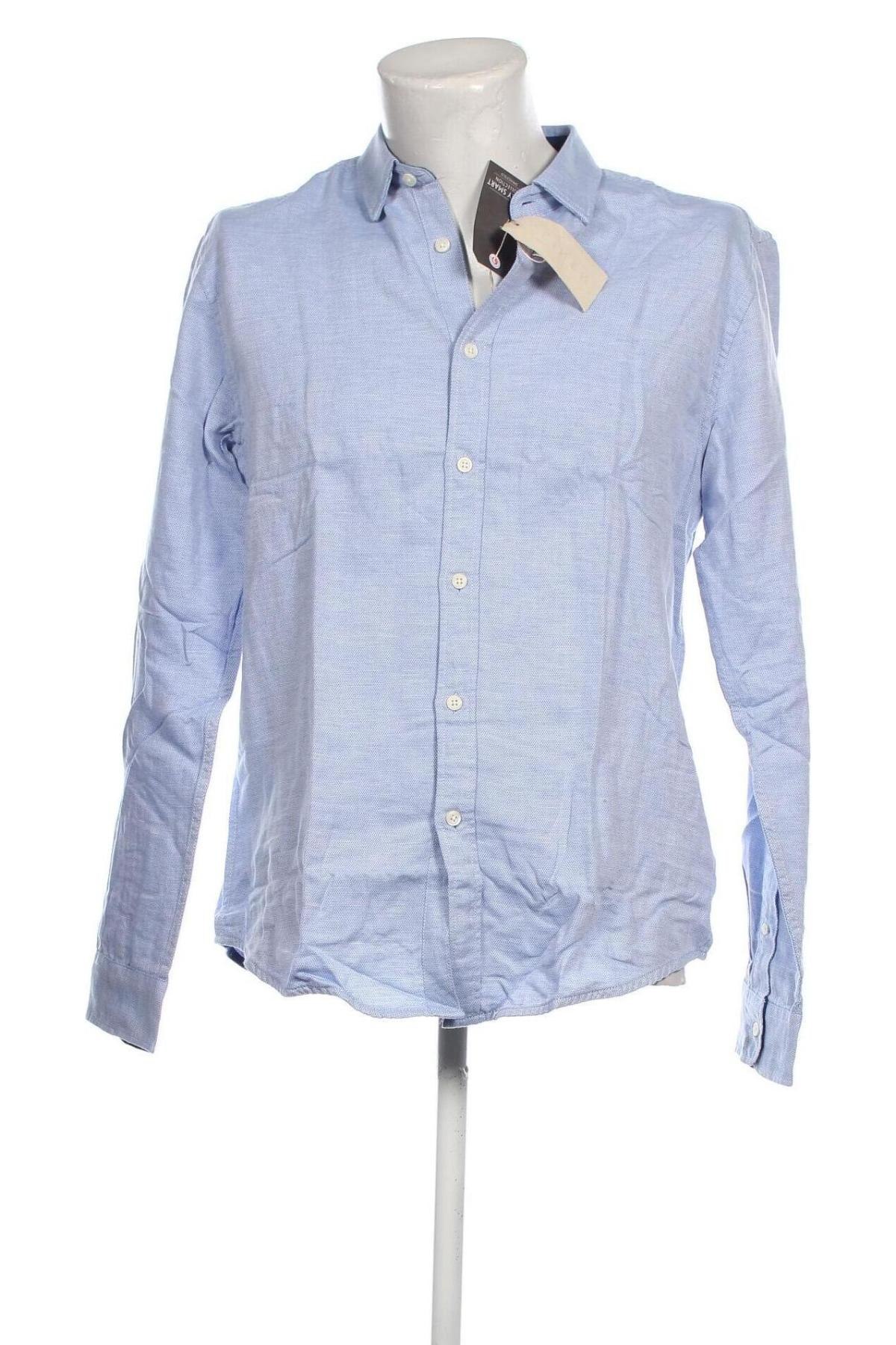 Ανδρικό πουκάμισο Springfield, Μέγεθος L, Χρώμα Μπλέ, Τιμή 39,69 €