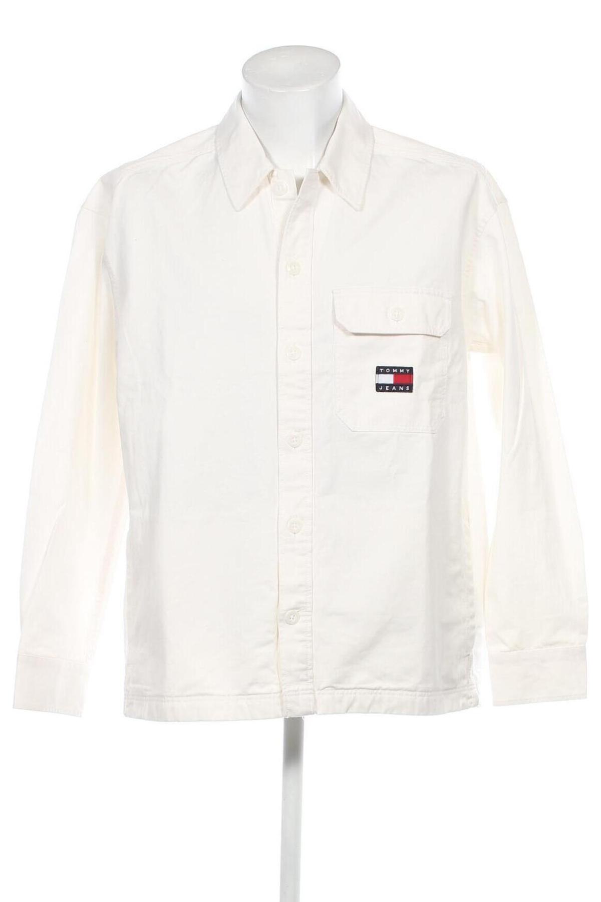 Мъжка риза Tommy Jeans, Размер L, Цвят Бял, Цена 88,55 лв.