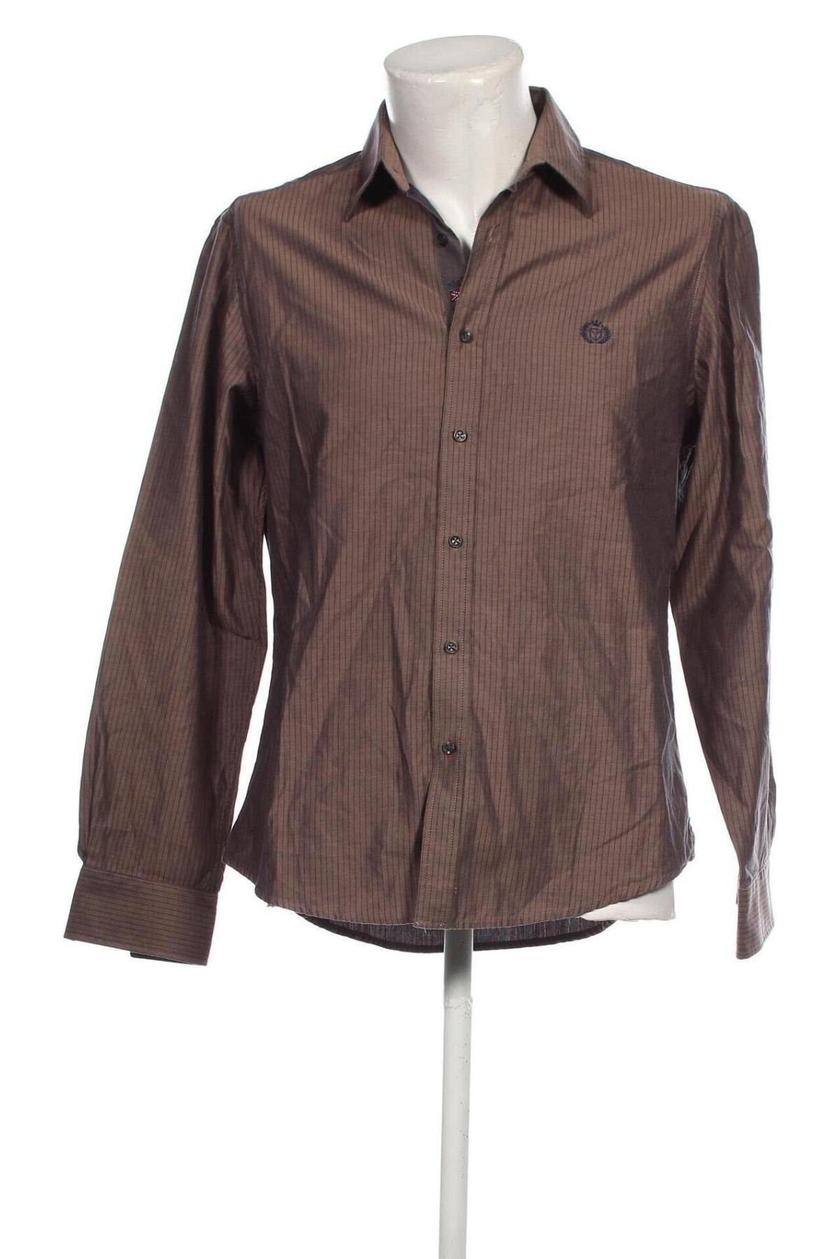 Ανδρικό πουκάμισο Yorn, Μέγεθος M, Χρώμα Καφέ, Τιμή 3,77 €