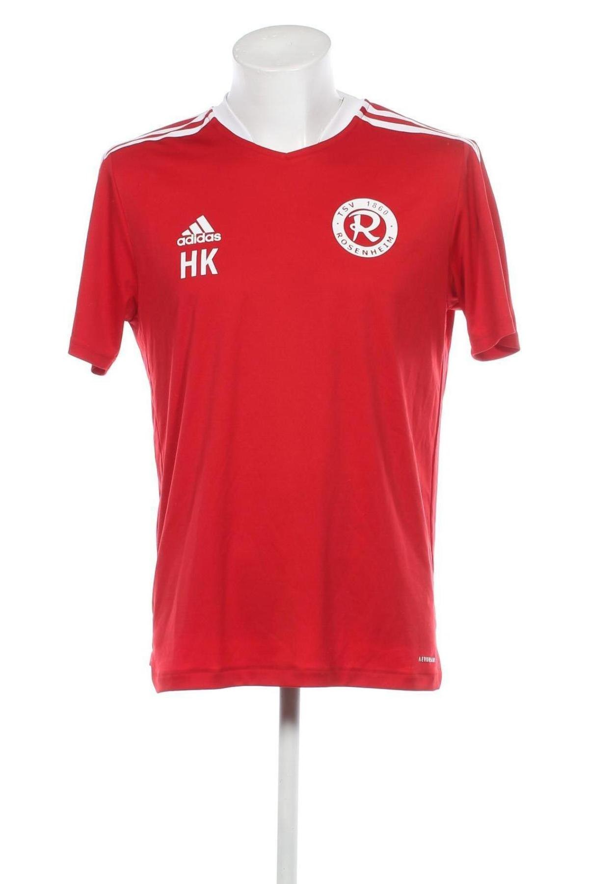 Ανδρικό t-shirt Adidas, Μέγεθος L, Χρώμα Κόκκινο, Τιμή 16,70 €