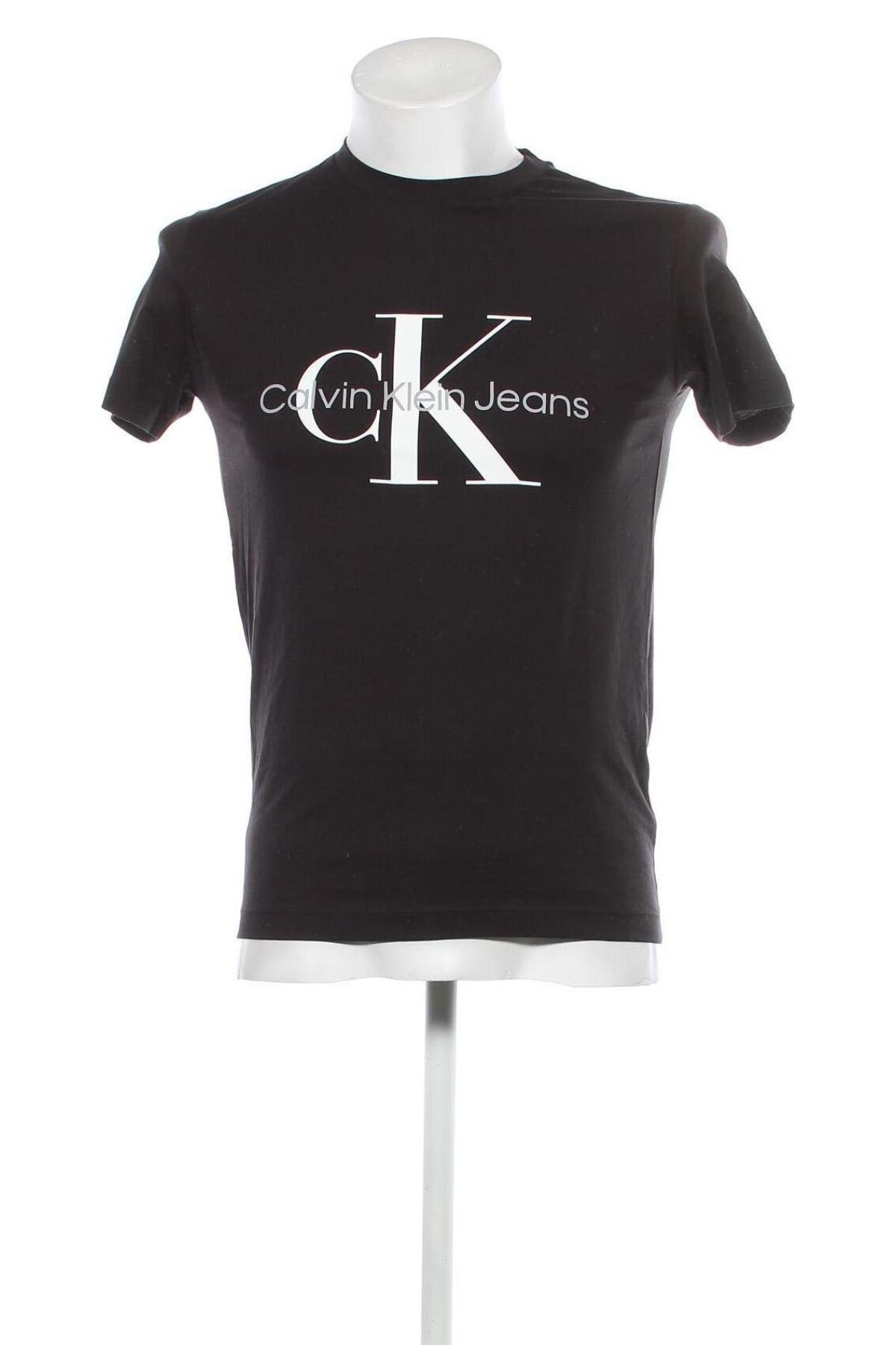 Мъжка тениска Calvin Klein Jeans, Размер XS, Цвят Черен, Цена 77,00 лв.
