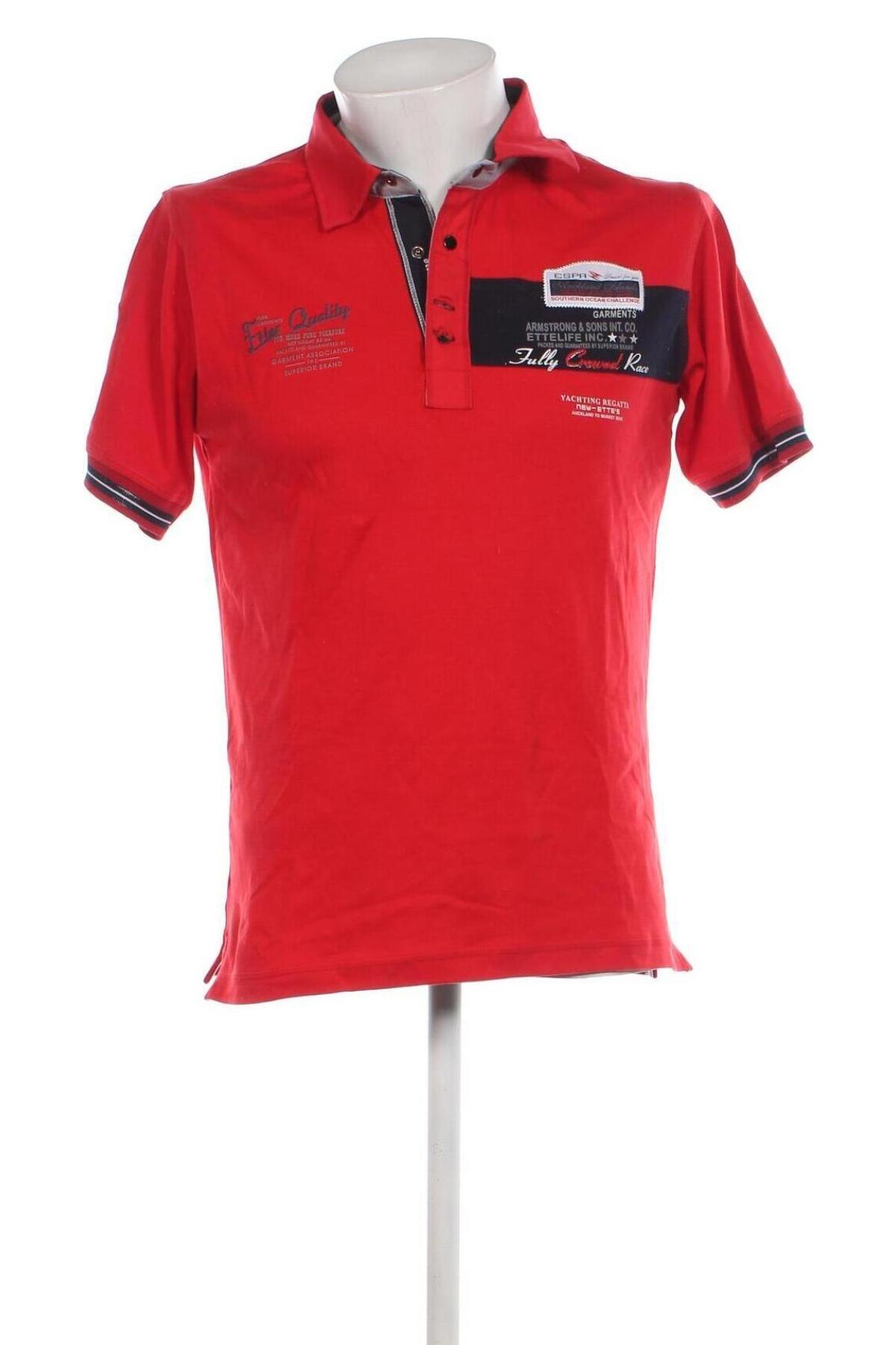Ανδρικό t-shirt Ette, Μέγεθος XL, Χρώμα Κόκκινο, Τιμή 11,75 €