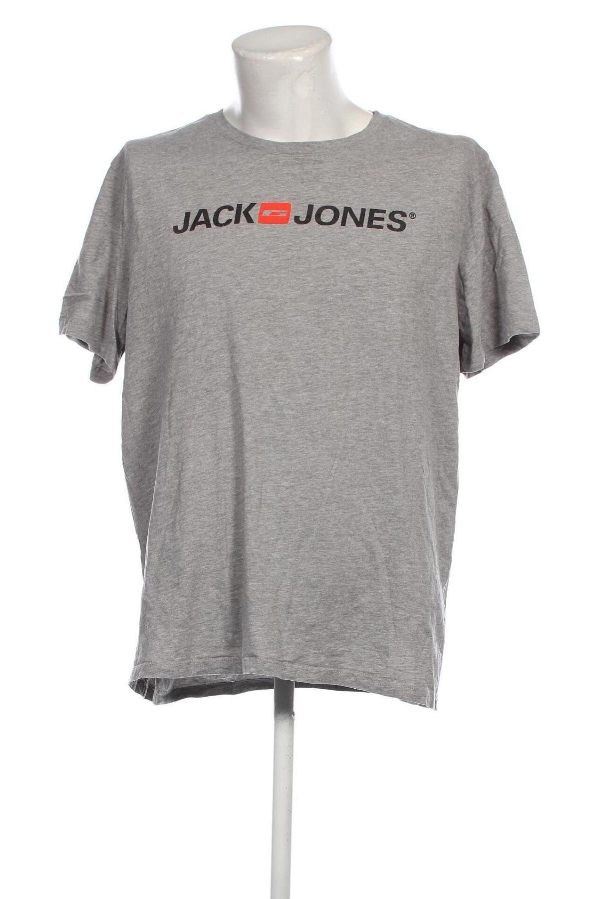 Ανδρικό t-shirt Jack & Jones, Μέγεθος XXL, Χρώμα Γκρί, Τιμή 8,66 €
