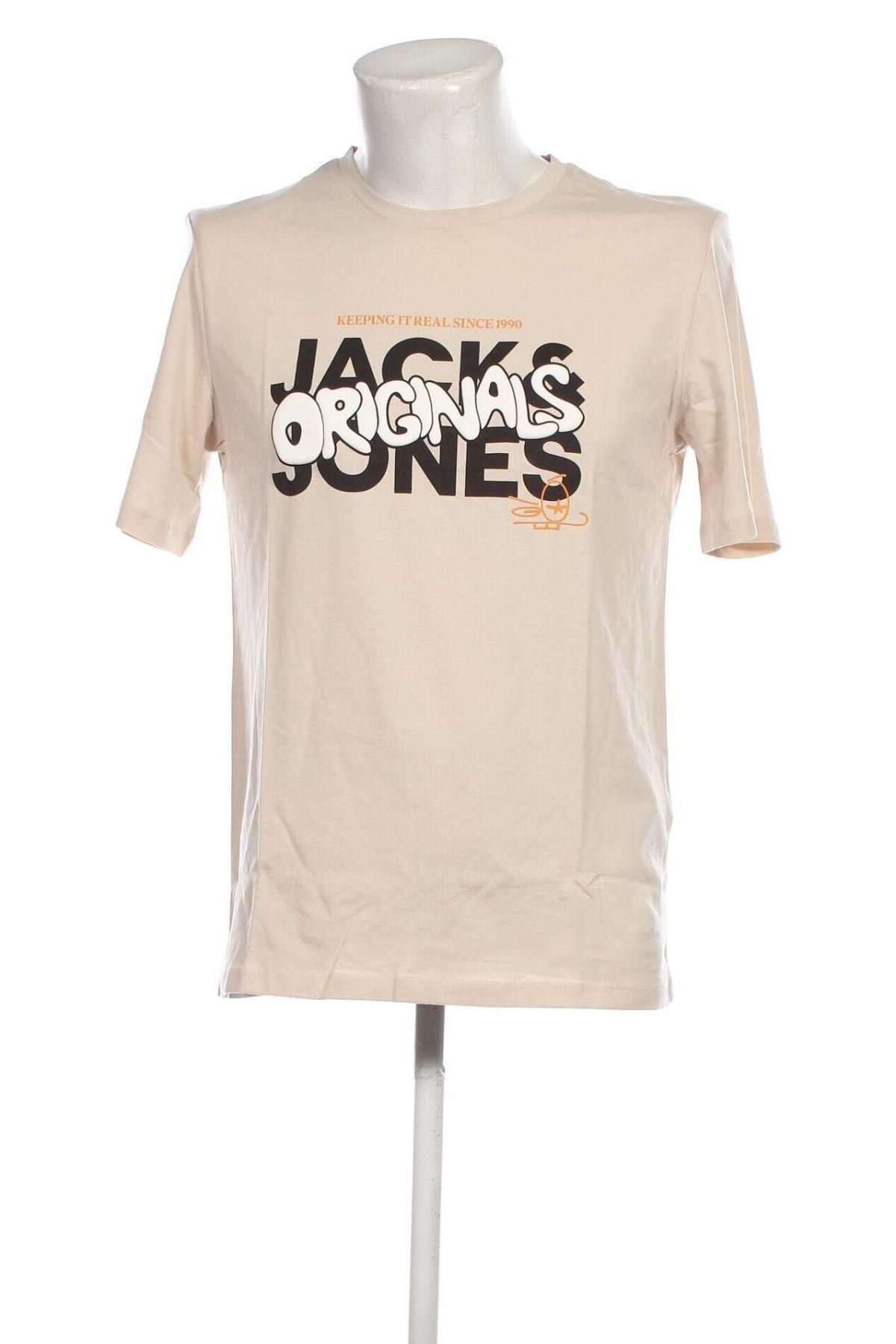 Мъжка тениска Originals By Jack & Jones, Размер M, Цвят Бежов, Цена 31,00 лв.