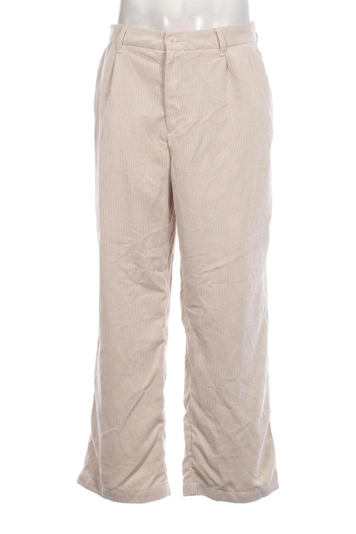 Pantaloni raiați de bărbați H&M Divided, Mărime L, Culoare Bej, Preț 15,26 Lei