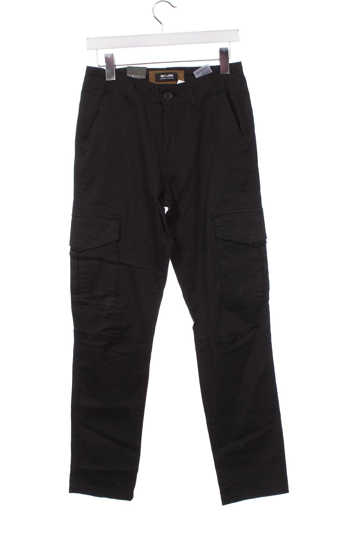 Pantaloni de bărbați Only & Sons, Mărime XS, Culoare Negru, Preț 43,88 Lei